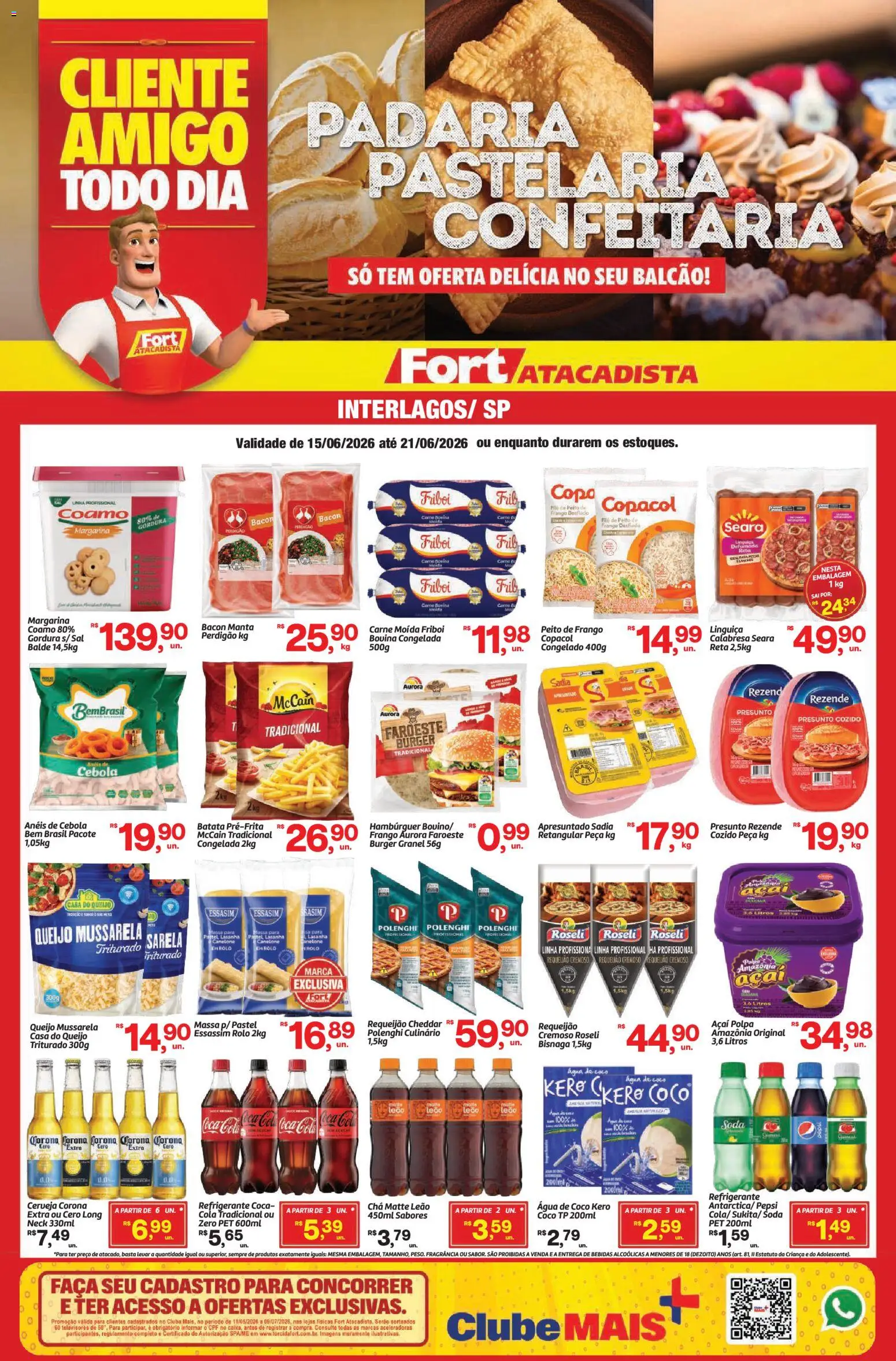 Fort Atacadista Folheto - válido de 15.06.2026 | Página: 1 | Produtos: Coco, Chá, Frango, Mussarela