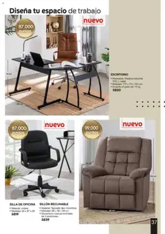 Vista previa de SILLA DE OFICINA, Material: vinipiel. Medidas: 58 x 97 x 58, nuevo folleto de la tienda, válido en México a partir del 13.06.2025 | Página: 37