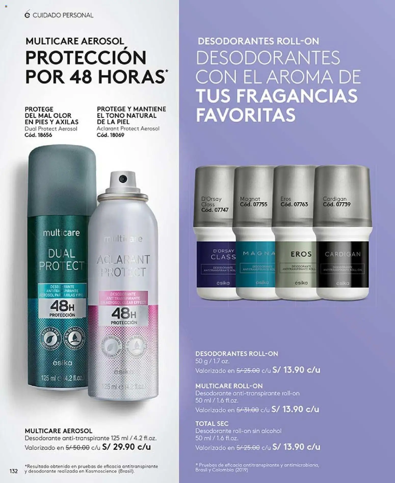 Catálogo Ésika válido desde 02/08/2026 | Página: 144 | Productos: Alcohol, Desodorante, Antitranspirante
