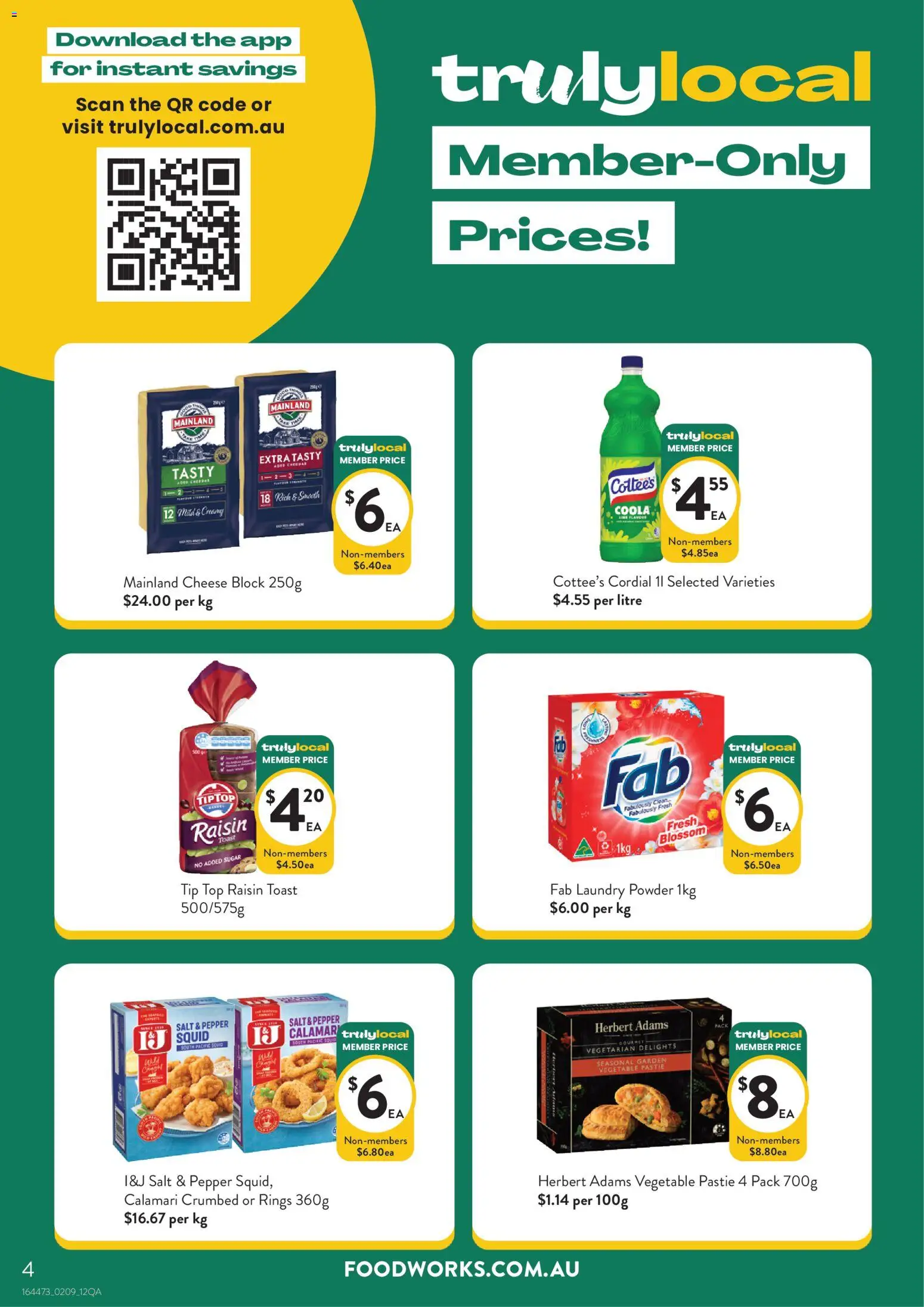 Foodworks catalogue - valid from 02/09/2026 | Page: 4 | Products: Lime, Toast, Cheddar, Laundry