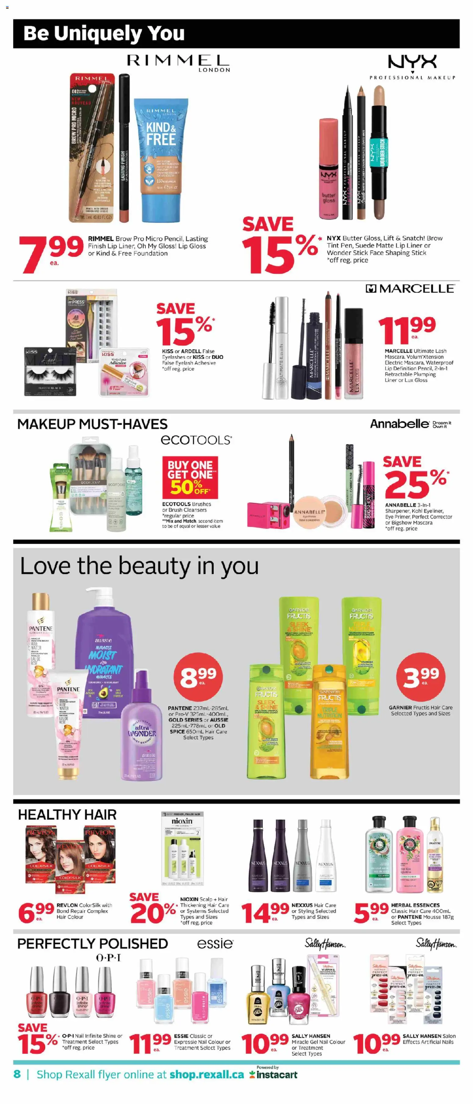 Rexall flyer valid from 05.06.2026 | Page: 15 | Products: Brush, Mascara, Lip gloss, Butter