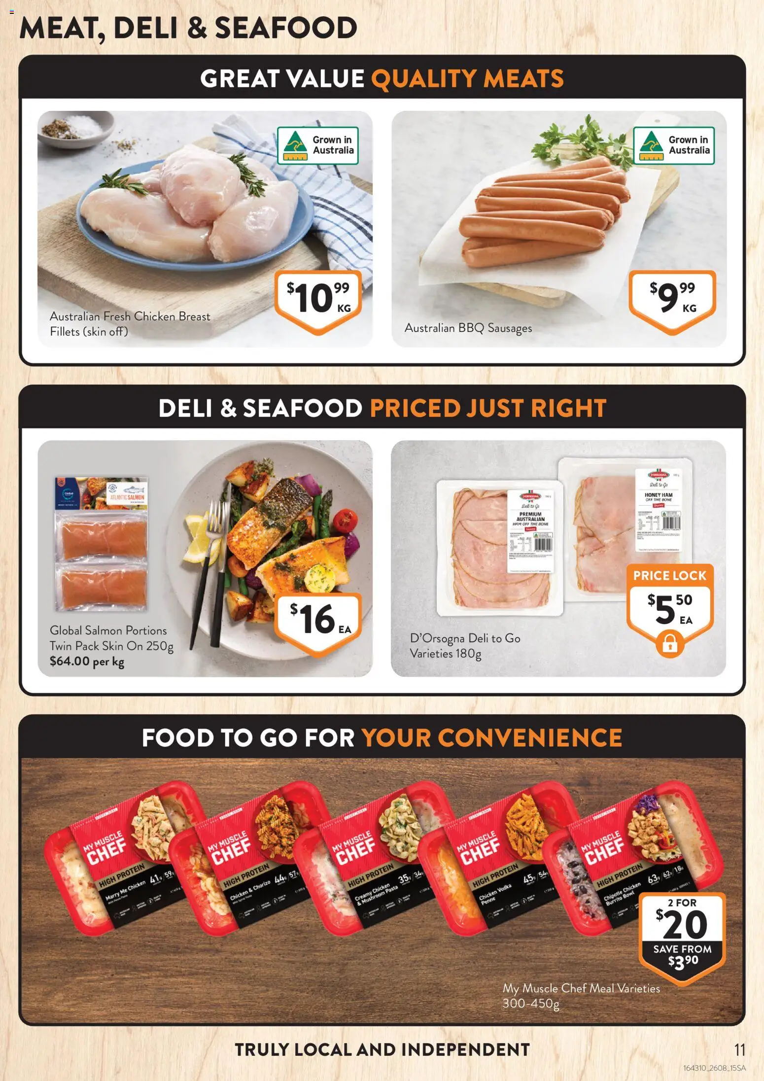 Foodworks catalogue - valid from 26/08/2026 | Page: 11 | Products: Honey, Chicken, Salmon, Seafood