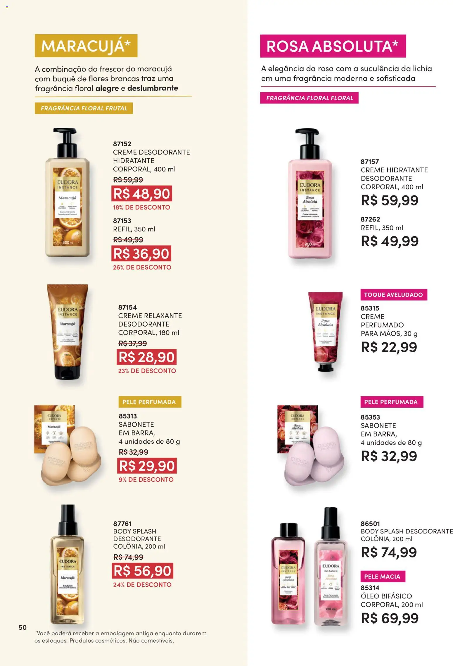 Eudora Folheto - válido de 15/07/2026 | Página: 53 | Produtos: Maracujá, Lichia, Flores, Sabonete