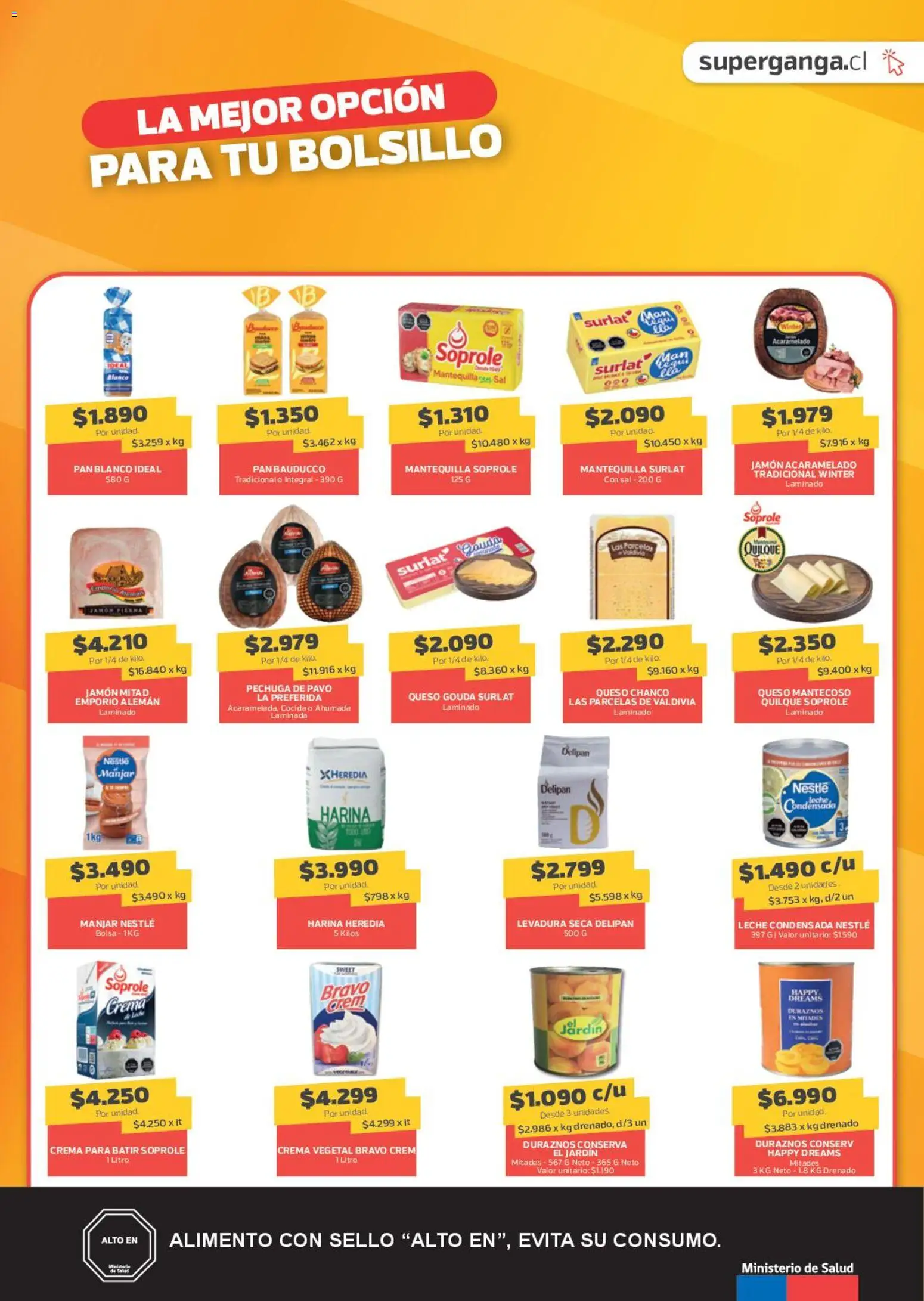 Super Ganga Ofertas │ válido desde el 08.07.2026 | Página: 5 | Productos: Sal, Harina, Crema, Manjar