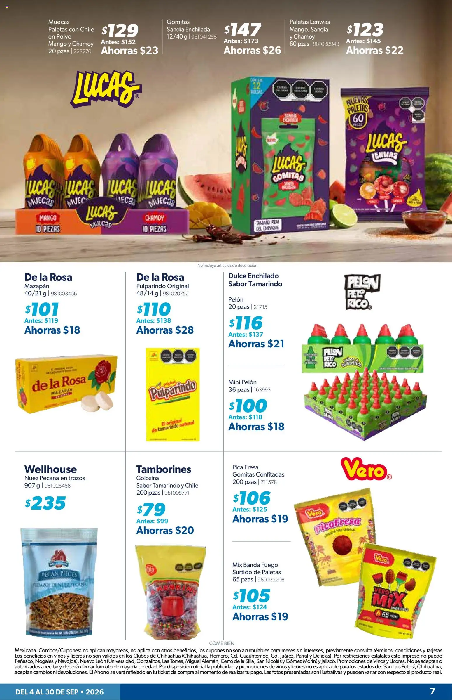 Nuevas ofertas de Sam's Club válidas en toda la República Mexicana desde el 04/09/2026. ¡Encuentra las mejores ofertas en Sam's Club catálogo! | Página: 7 | Productos: Fresa, Mango, Decoración, Polvo
