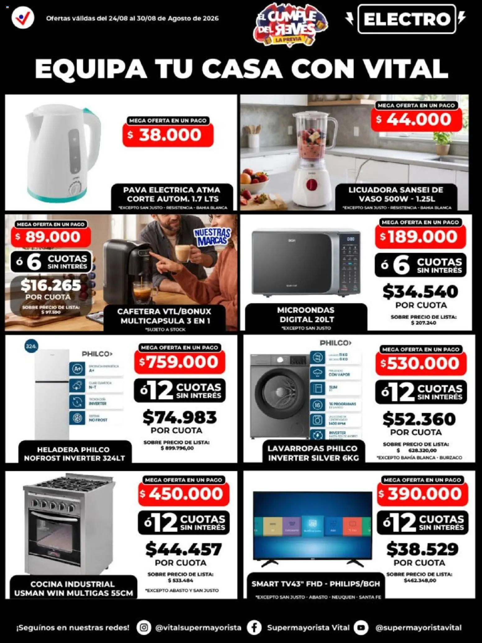 Vital - Especial de nonfood │ válido desde el 24/08/2026 | Página: 2 | Productos: Cocina, Cafetera, Microondas, Pava eléctrica