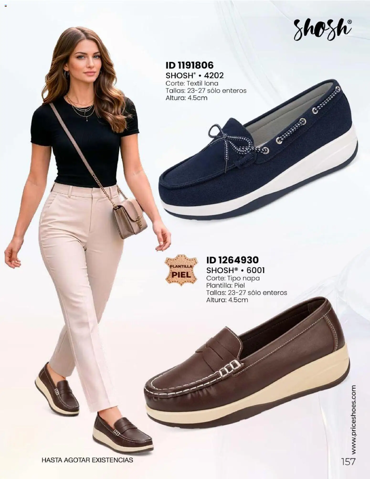 Nuevas ofertas de Price Shoes válidas en toda la República Mexicana desde el 06.05.2026. ¡Encuentra las mejores ofertas en Price Shoes catálogo Todo en uno! | Página: 157 | Productos: Lona