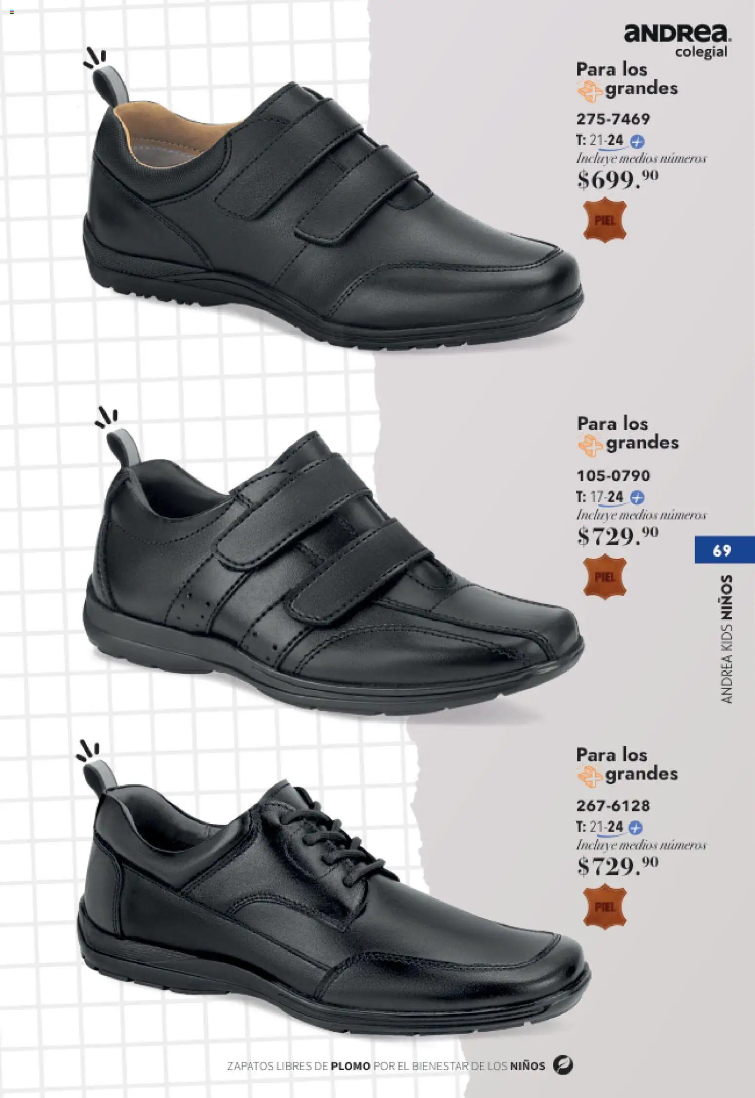 Nuevas ofertas de Andrea válidas en toda la República Mexicana desde el 23/05/2026. ¡Encuentra las mejores ofertas en Andrea catálogo Colegial! | Página: 69 | Productos: Zapatos