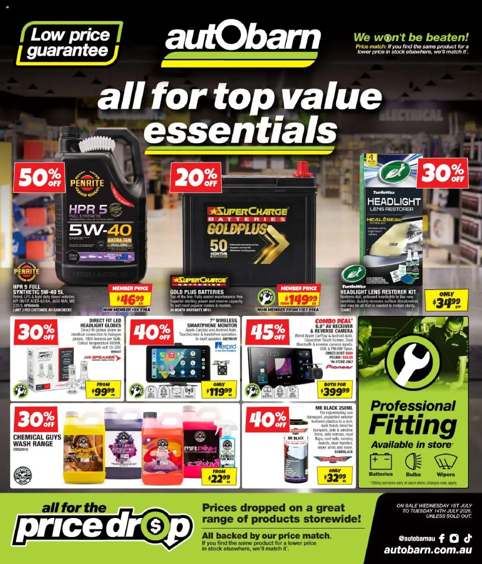 Autobarn catalogue - valid from 01/07/2026 | Page: 1 | Products: Door, Light, Monitor, Speaker