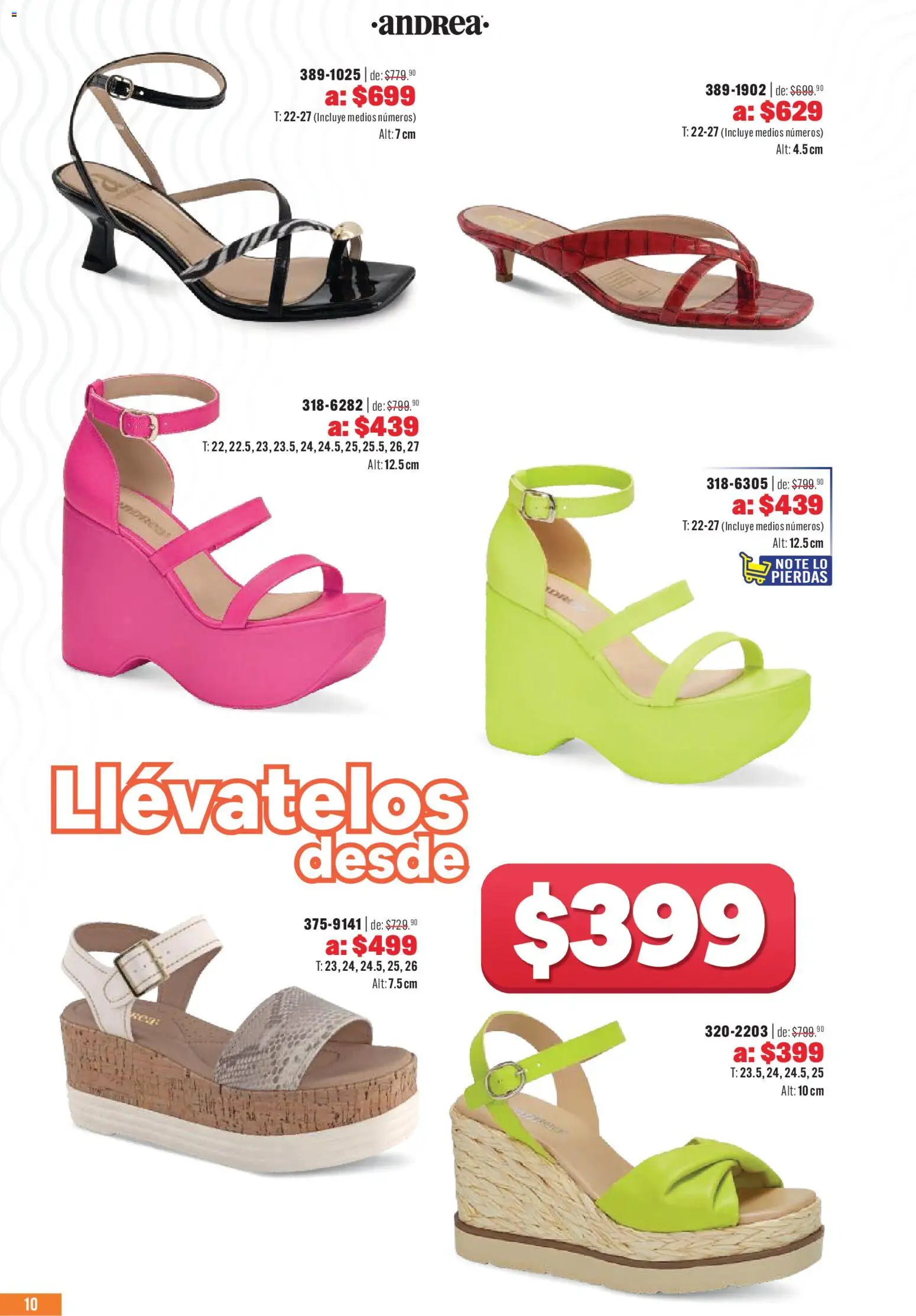 Nuevas ofertas de Andrea válidas en toda la República Mexicana desde el 03.05.2026. ¡Encuentra las mejores ofertas en Andrea catálogo Outlet! | Página: 10