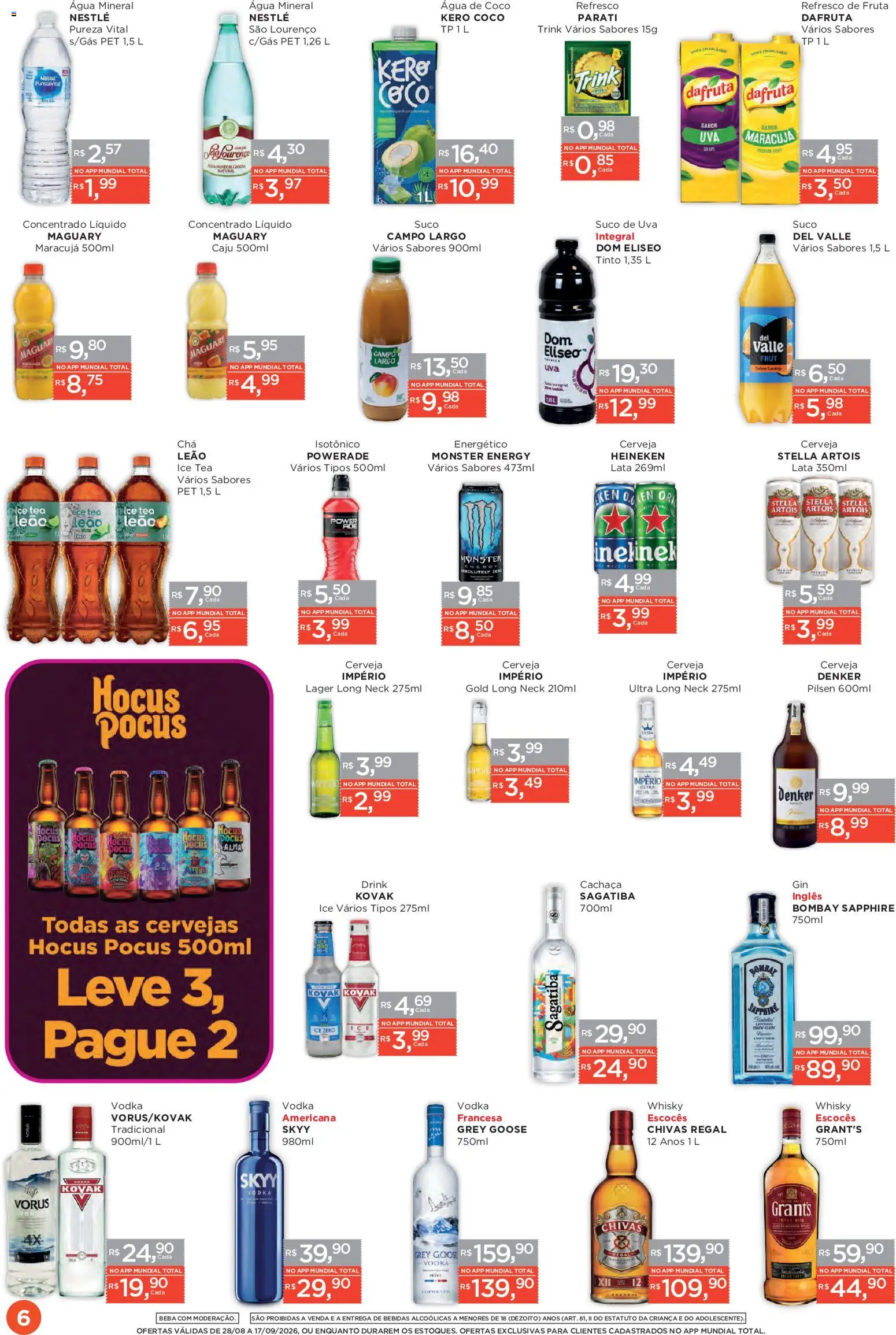 Mundial Folheto - válido de 20/08/2026 | Página: 8 | Produtos: Energético, Uva, Gin, Isotônico