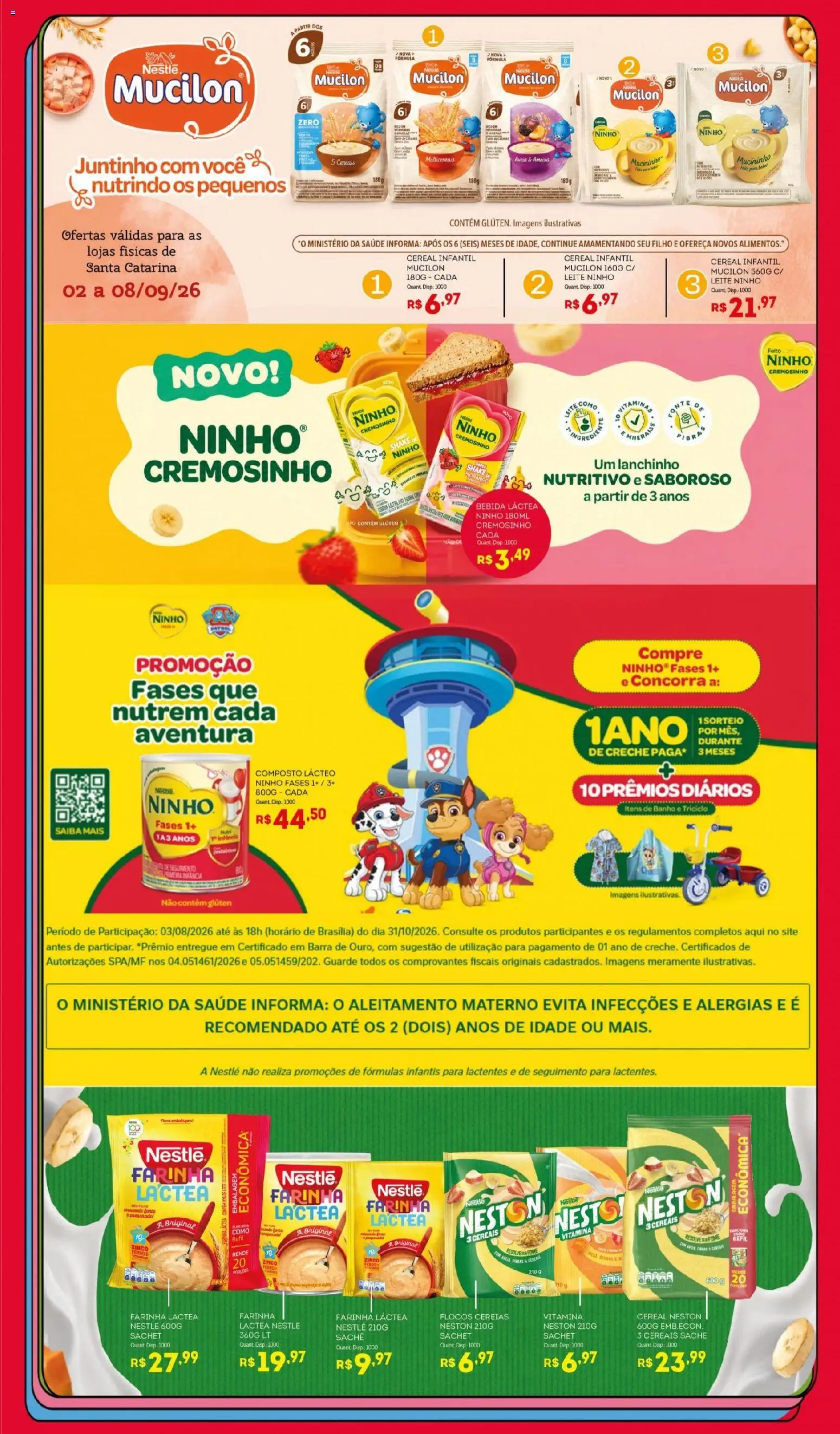 Bistek Supermercados Folheto - válido de 02/09/2026 | Página: 4 | Produtos: Farinha, Farinha láctea, Bebida, Mucilon