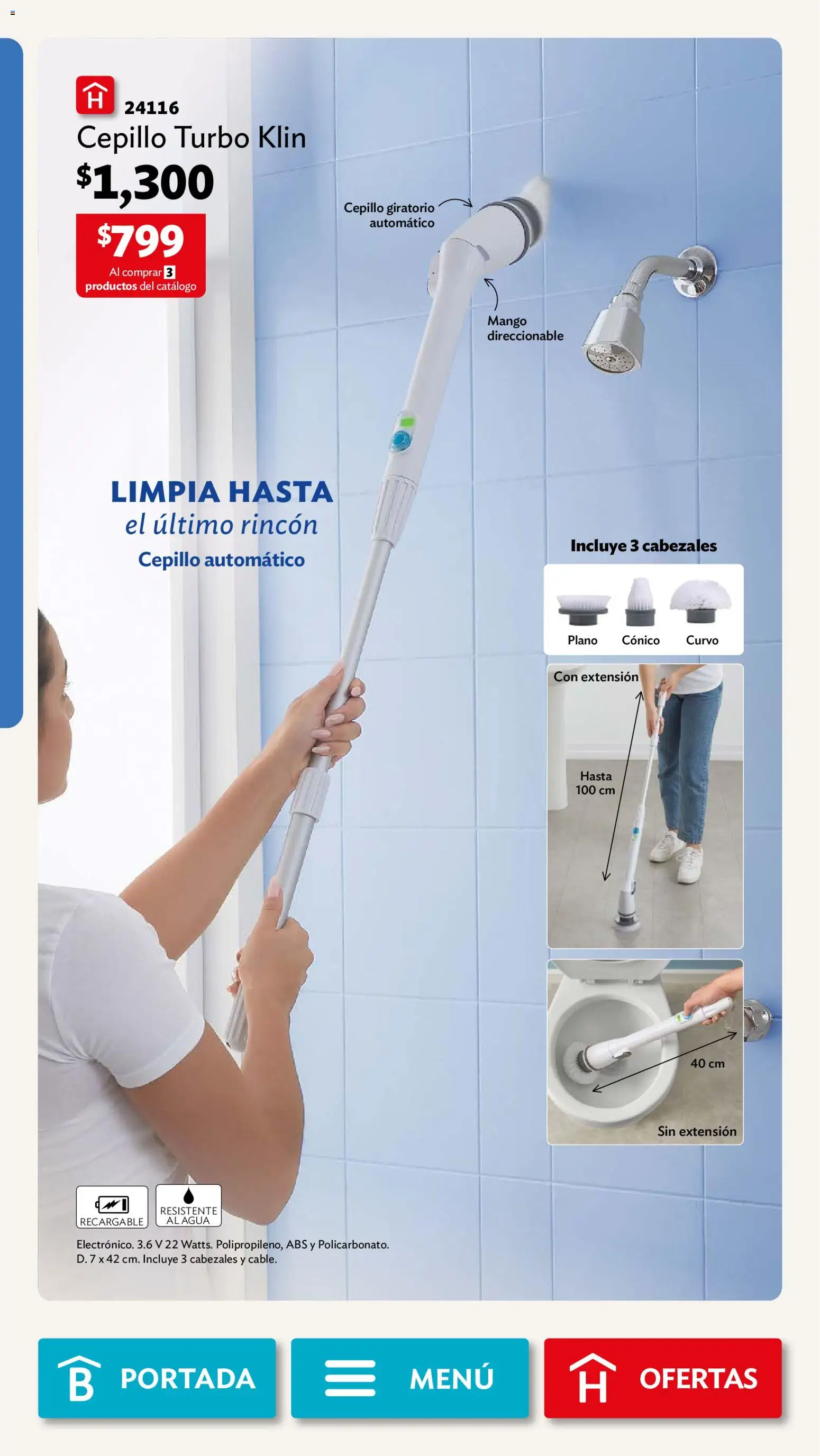 Nuevas ofertas de Betterware válidas en toda la República Mexicana desde el 29/06/2026. ¡Encuentra las mejores ofertas en Betterware campaña 7 2026! | Página: 87 | Productos: Extensión, Cepillo, Agua, Mango