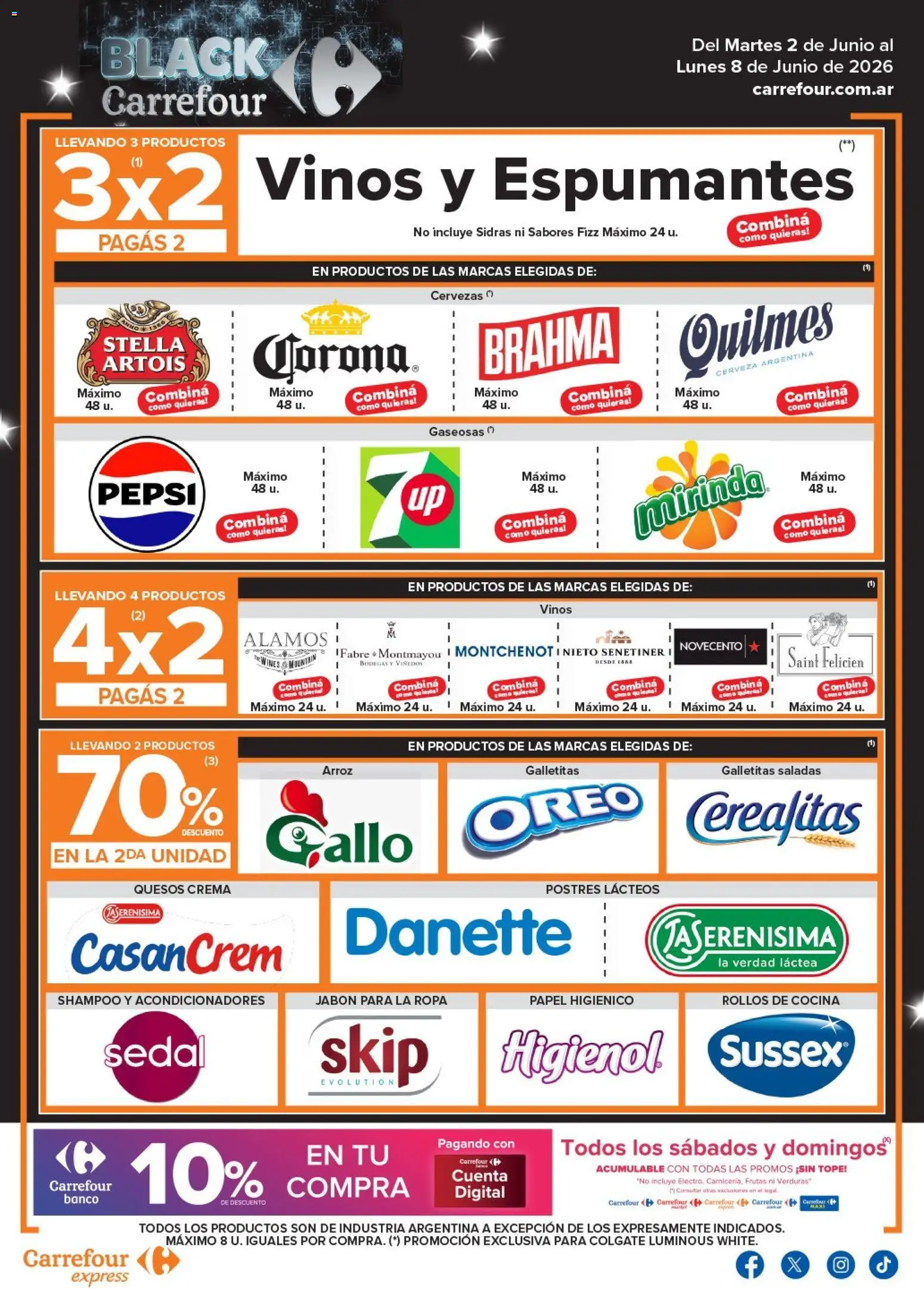 Carrefour - Carrefour Express │ válido desde el 02.06.2026 | Página: 2 | Productos: Papel higiénico, Jabón, Ropa, Cerveza