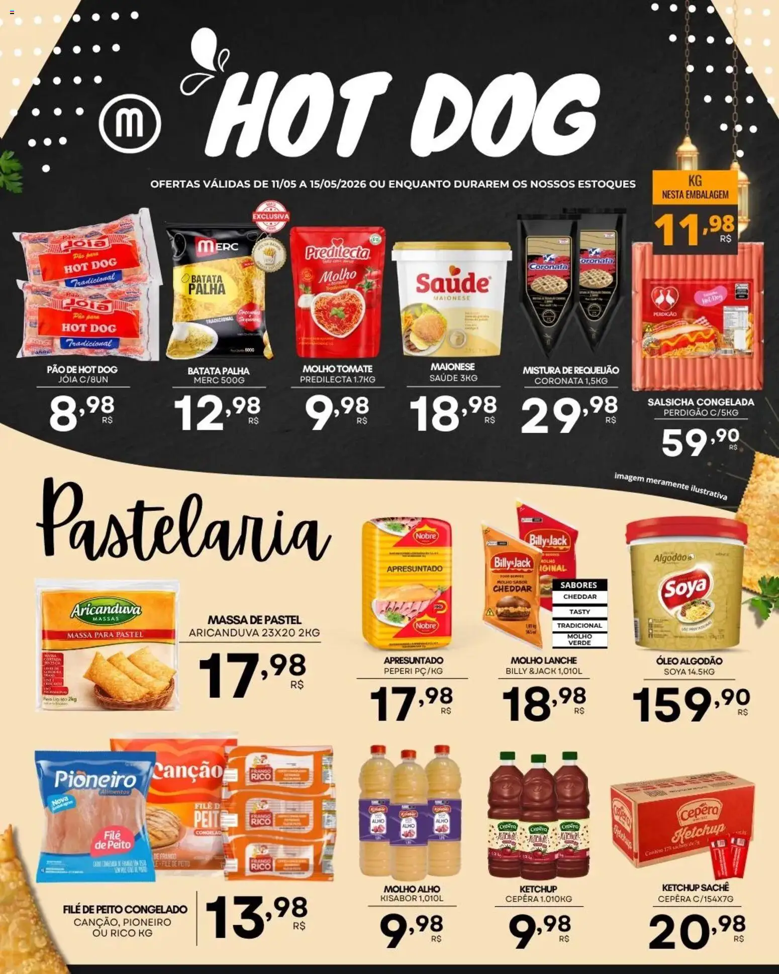 Mercadão Atacadista Folheto - válido de 11.05.2026 | Página: 2 | Produtos: Óleo, Pão, Massa, Maionese
