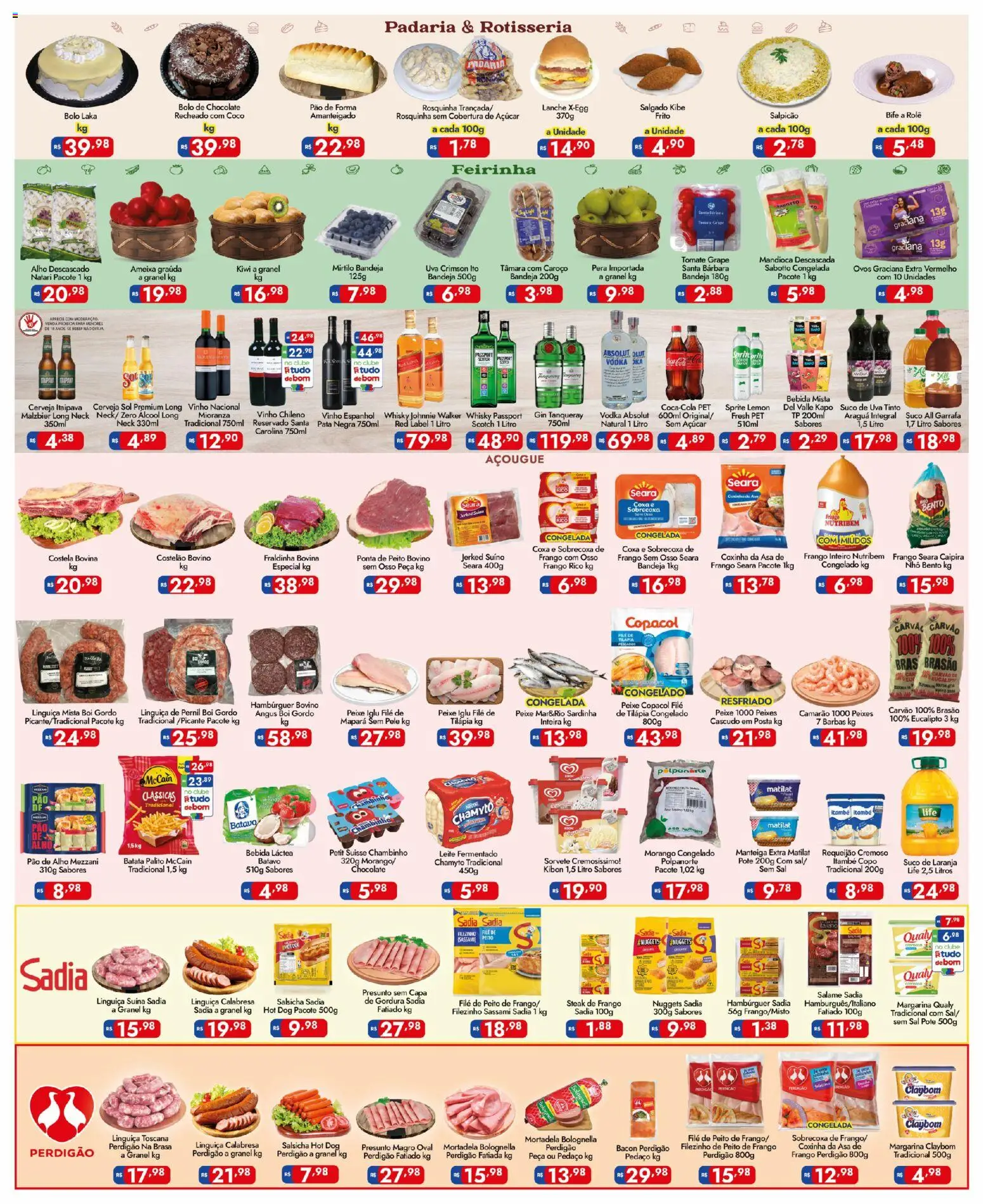 Supermercados Rondon Folheto - válido de 31/07/2026 | Página: 2 | Produtos: Mirtilo, Salsicha, Ovos, Pão de forma