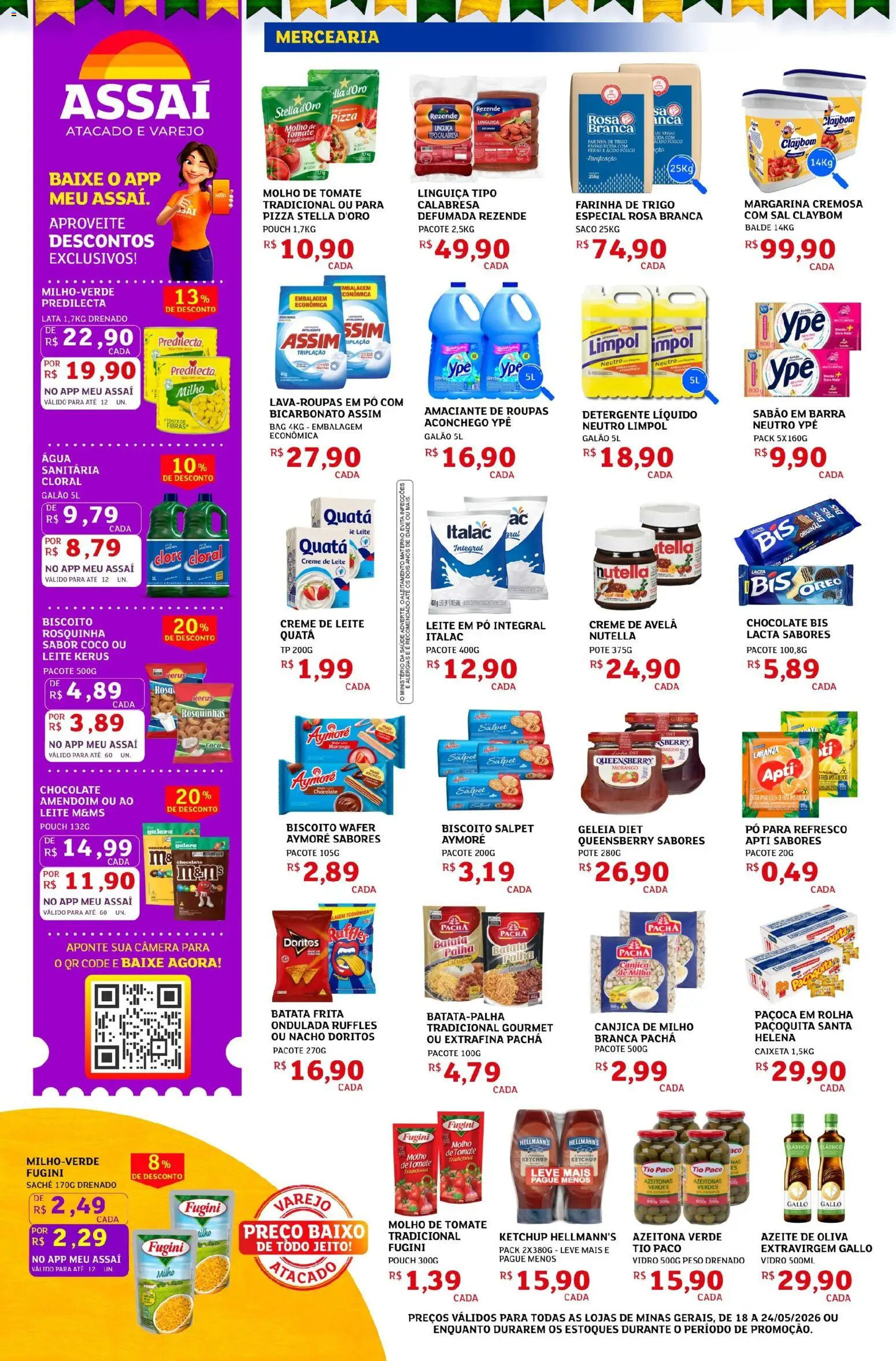 Assaí Atacadista Folheto - válido de 18.05.2026 | Página: 2 | Produtos: Coco, Molho de tomate, Pizza, Margarina