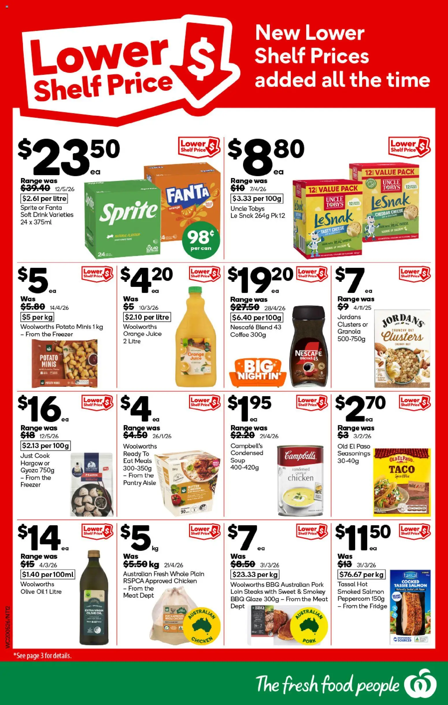 Woolworths catalogue - valid from 20.05.2026 | Page: 12 | Products: Shelf, Cheese, Granola, Olive oil