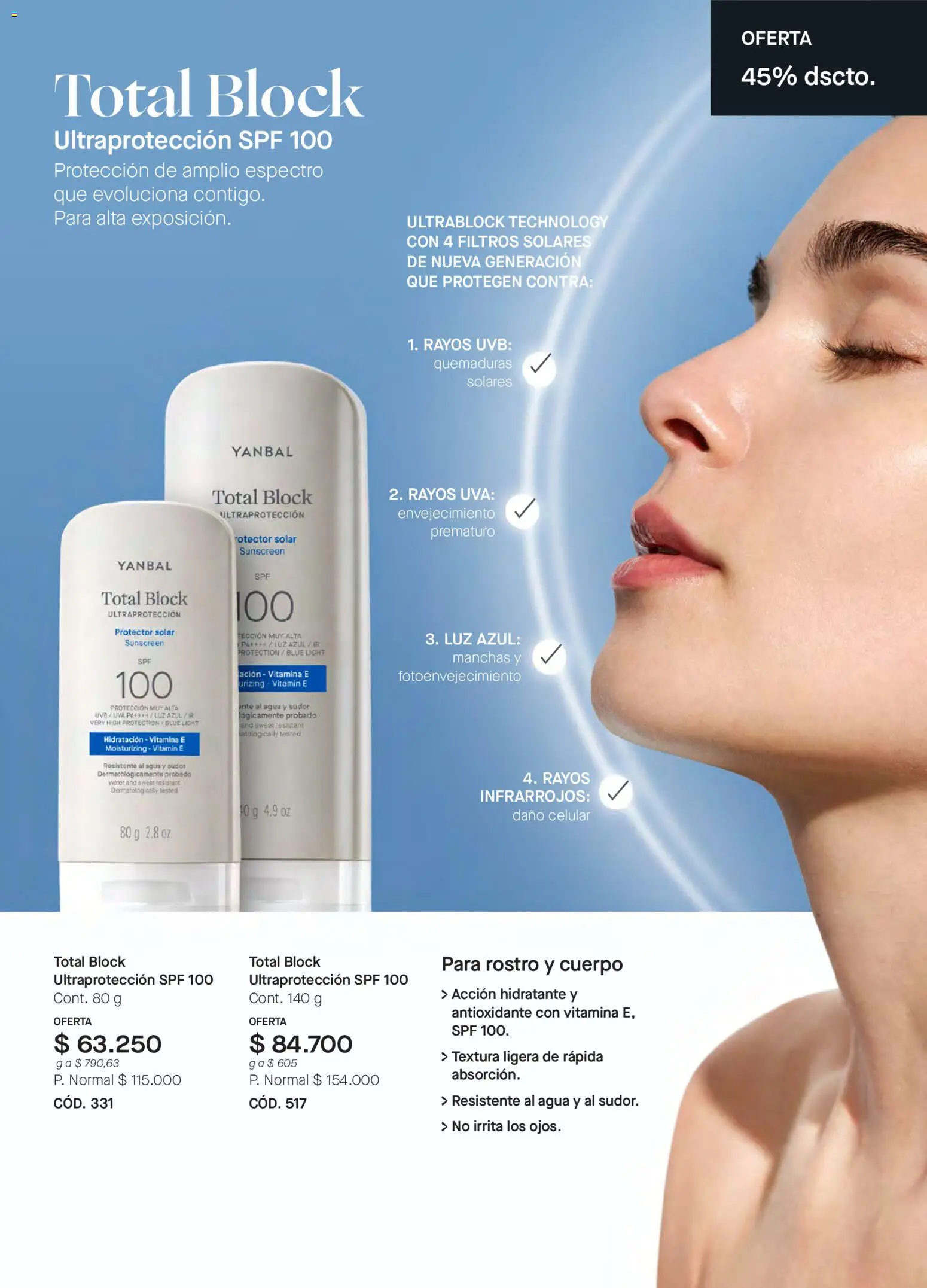 Yanbal revista - valida desde el 25.04.2026 | Página: 103 | Productos: Agua, Uva, Protector solar