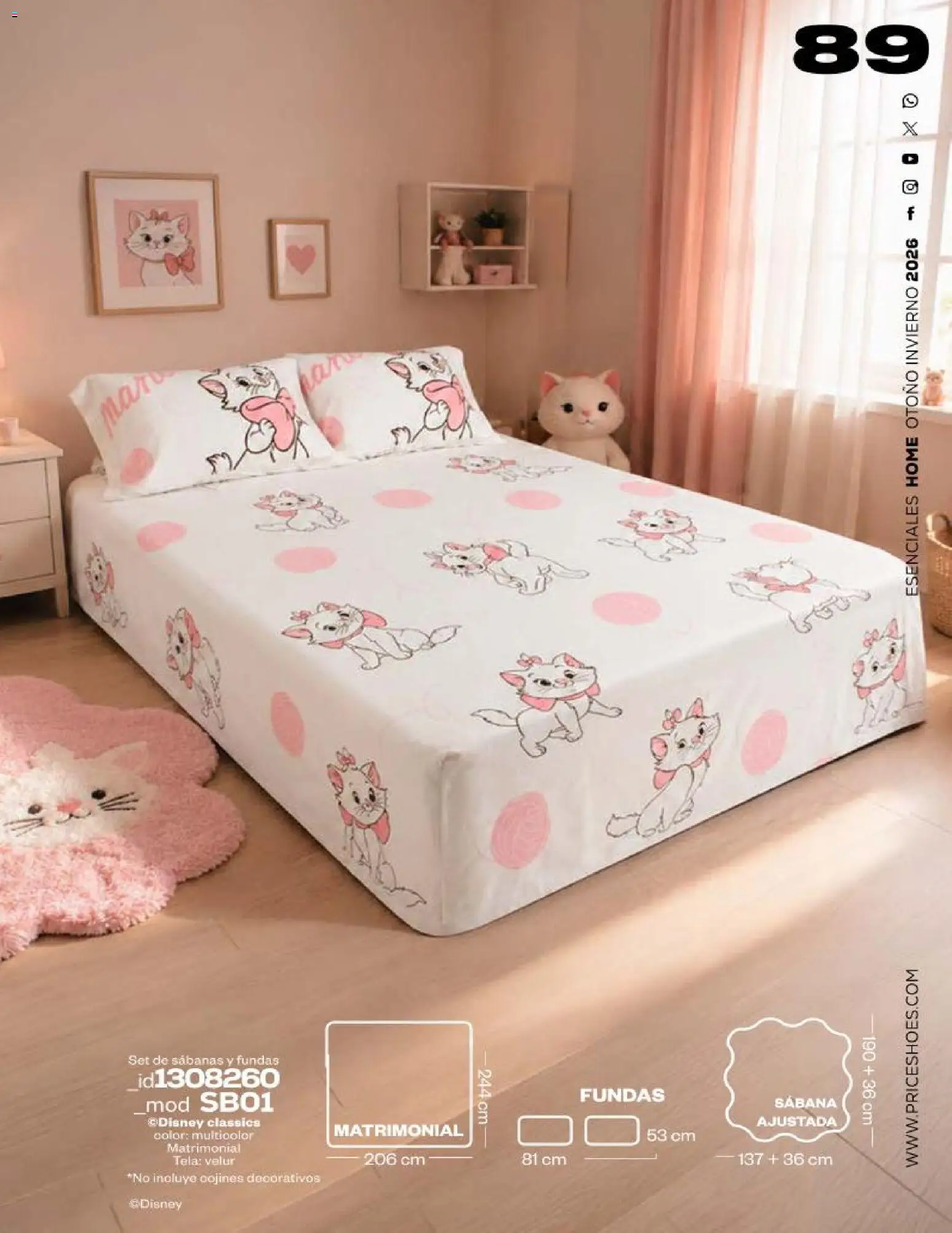Nuevas ofertas de Price Shoes válidas en toda la República Mexicana desde el 17/08/2026. ¡Encuentra las mejores ofertas en Price Shoes catálogo Esenciales Home! | Página: 89 | Productos: Sabanas