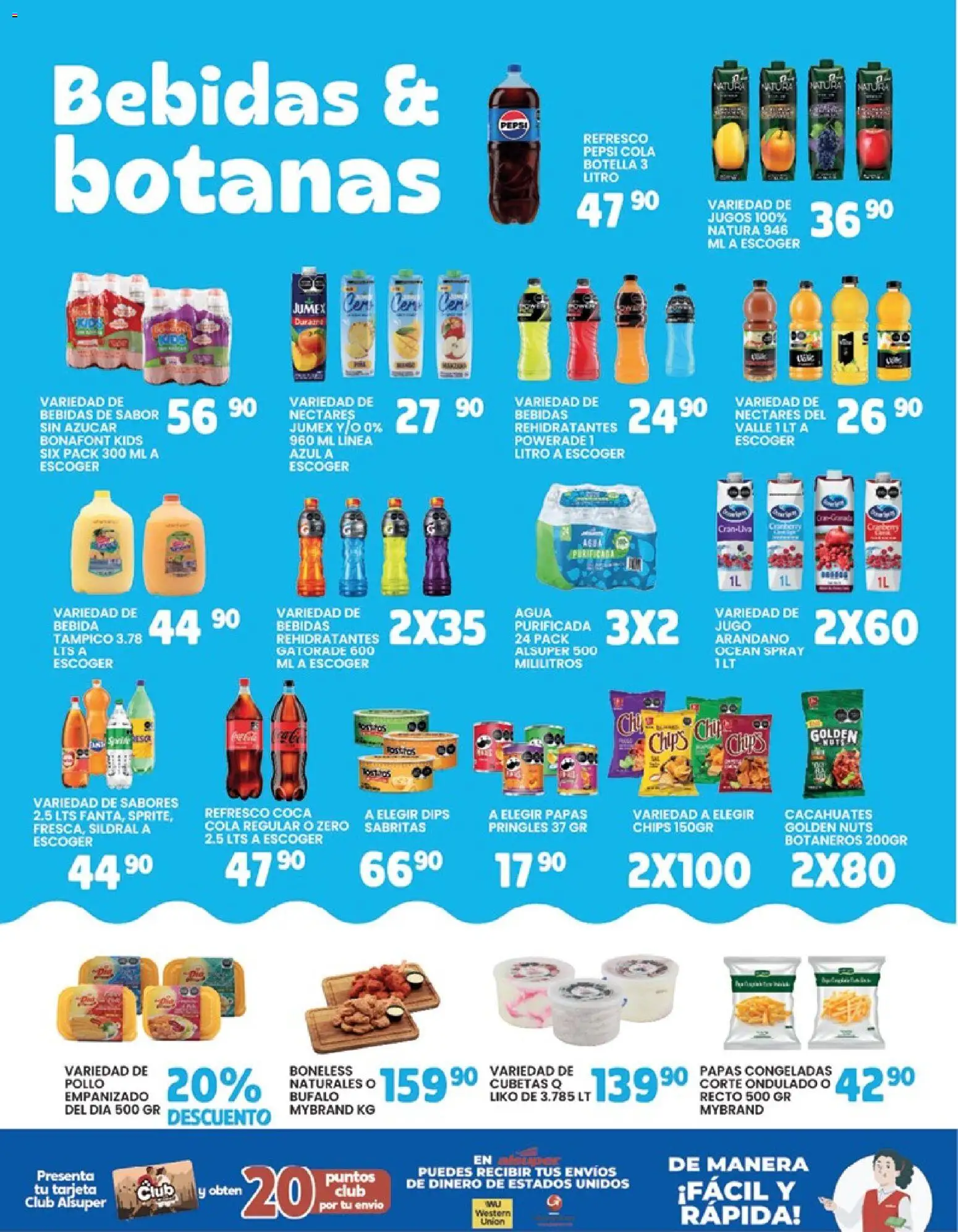 Nuevas ofertas de Alsuper válidas en toda la República Mexicana desde el 18/08/2026. ¡Encuentra las mejores ofertas en Alsuper folleto! | Página: 2 | Productos: Cacahuates, Azúcar, Agua, Bebidas