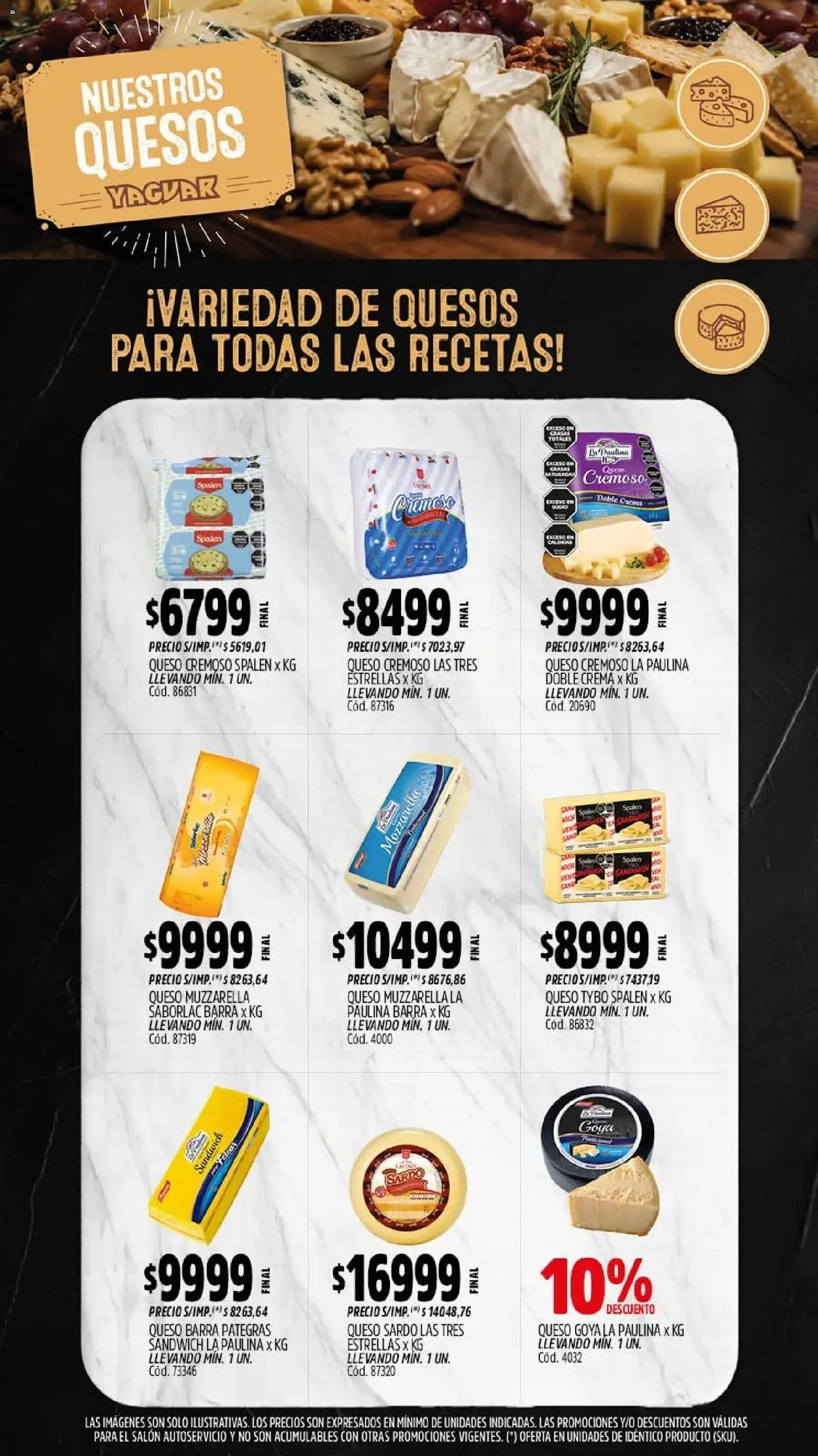 Yaguar - Oferta Semanal San Juan │ válido desde el 03/08/2026 | Página: 7 | Productos: Muzzarella, Queso, Crema