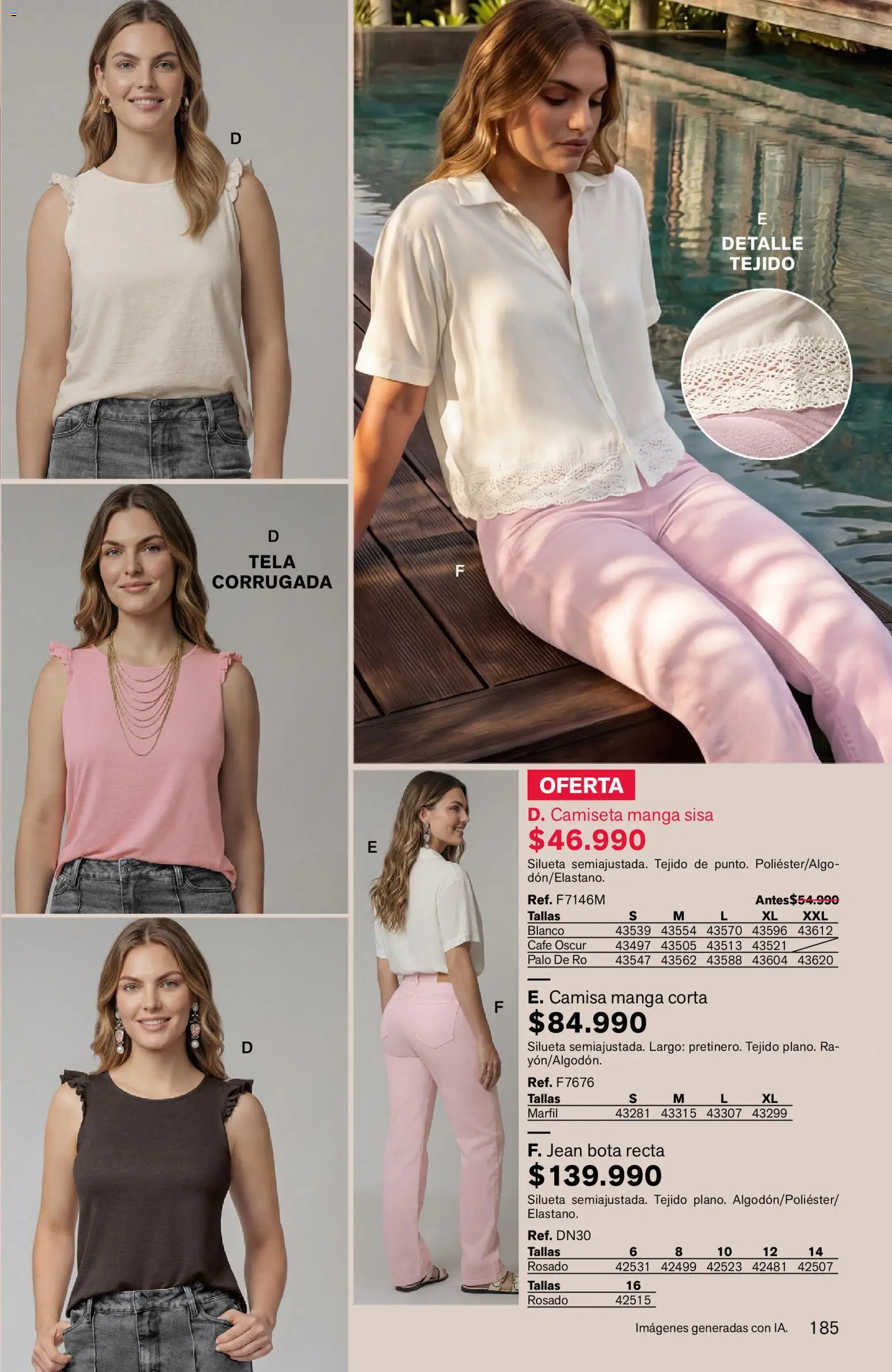 Leonisa revista - valida desde el 24/08/2026 | Página: 185 | Productos: Jean, Camiseta, Camisa, Café