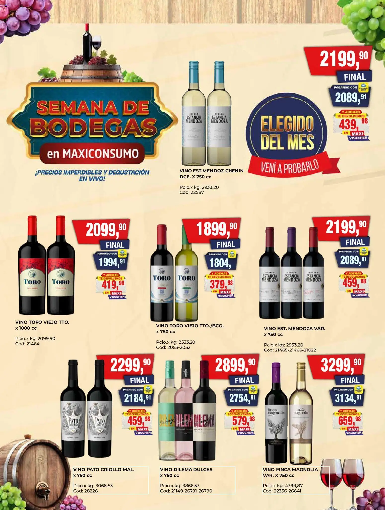 Maxiconsumo - Ofertas Zona 2 │ válido desde el 07/09/2026 | Página: 22 | Productos: Pato, Dulces, Vino, Té