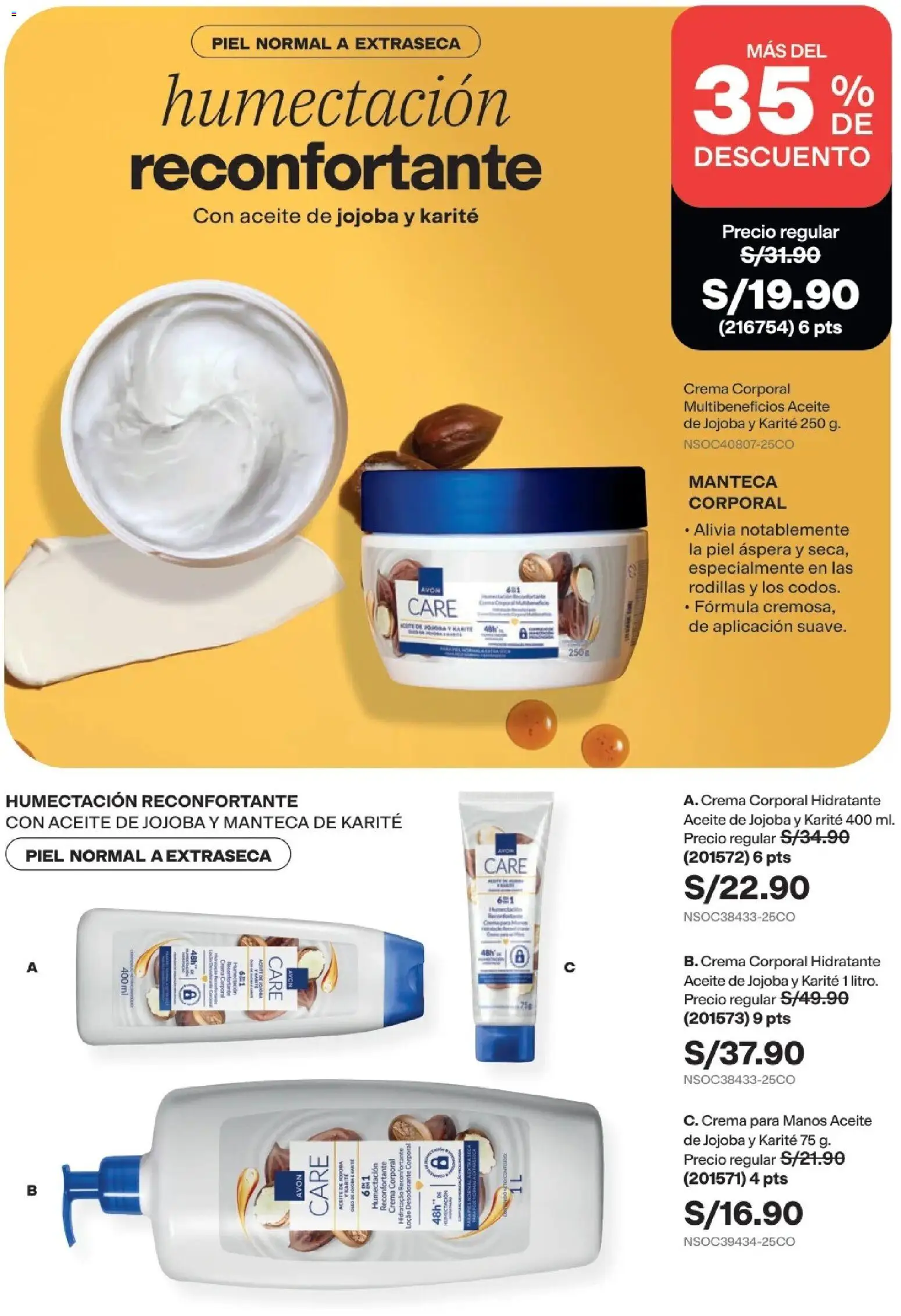 Catálogo Avon válido desde 11/08/2026 | Página: 136 | Productos: Desodorante, Aceite, Crema, Manteca de karité