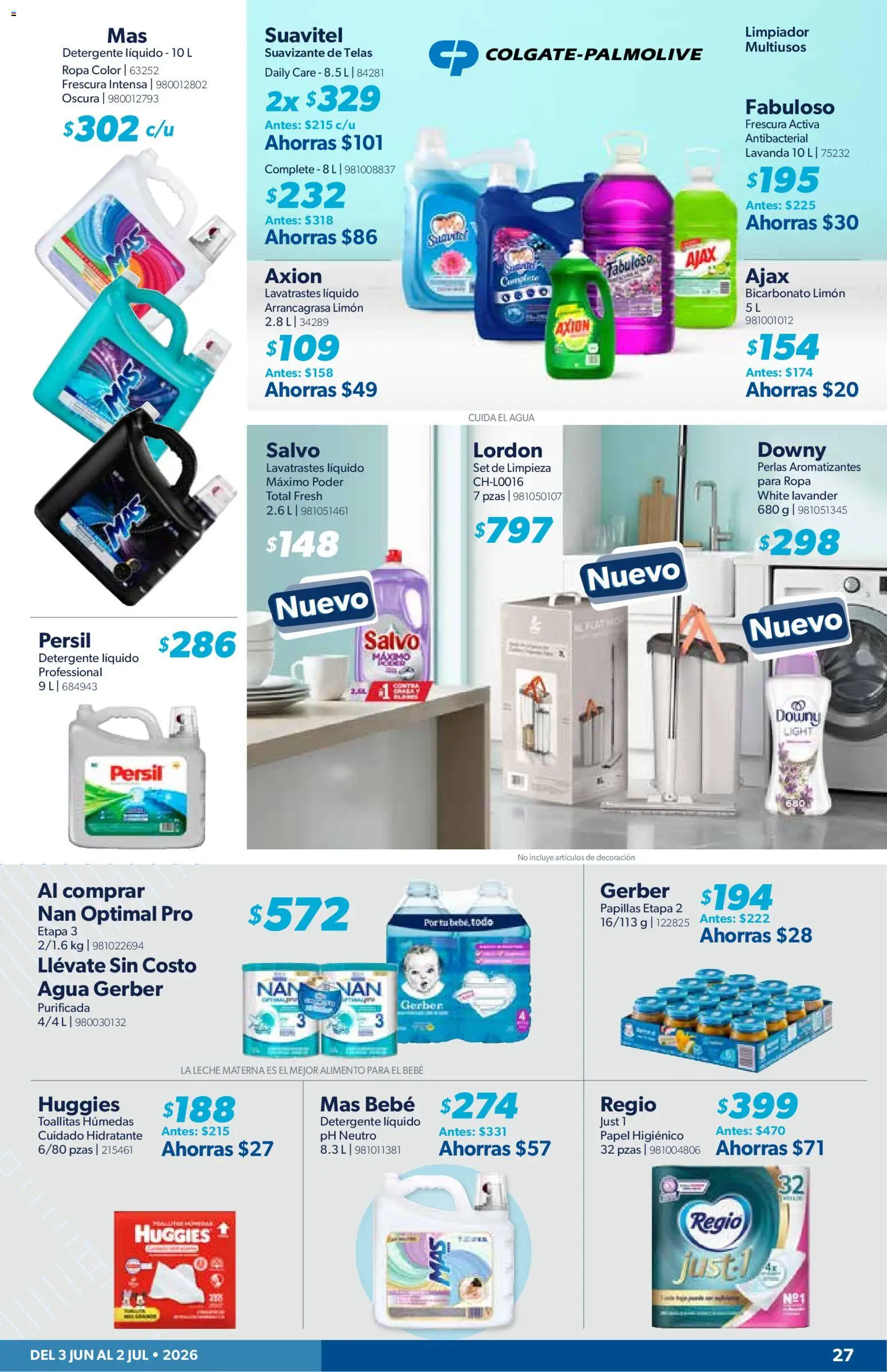 Nuevas ofertas de Sam's Club válidas en toda la República Mexicana desde el 03.06.2026. ¡Encuentra las mejores ofertas en Sam's Club catálogo Mi gran jugada. Es comprar productos únicos! | Página: 27 | Productos: Limón, Toallitas húmedas, Leche, Limpiador