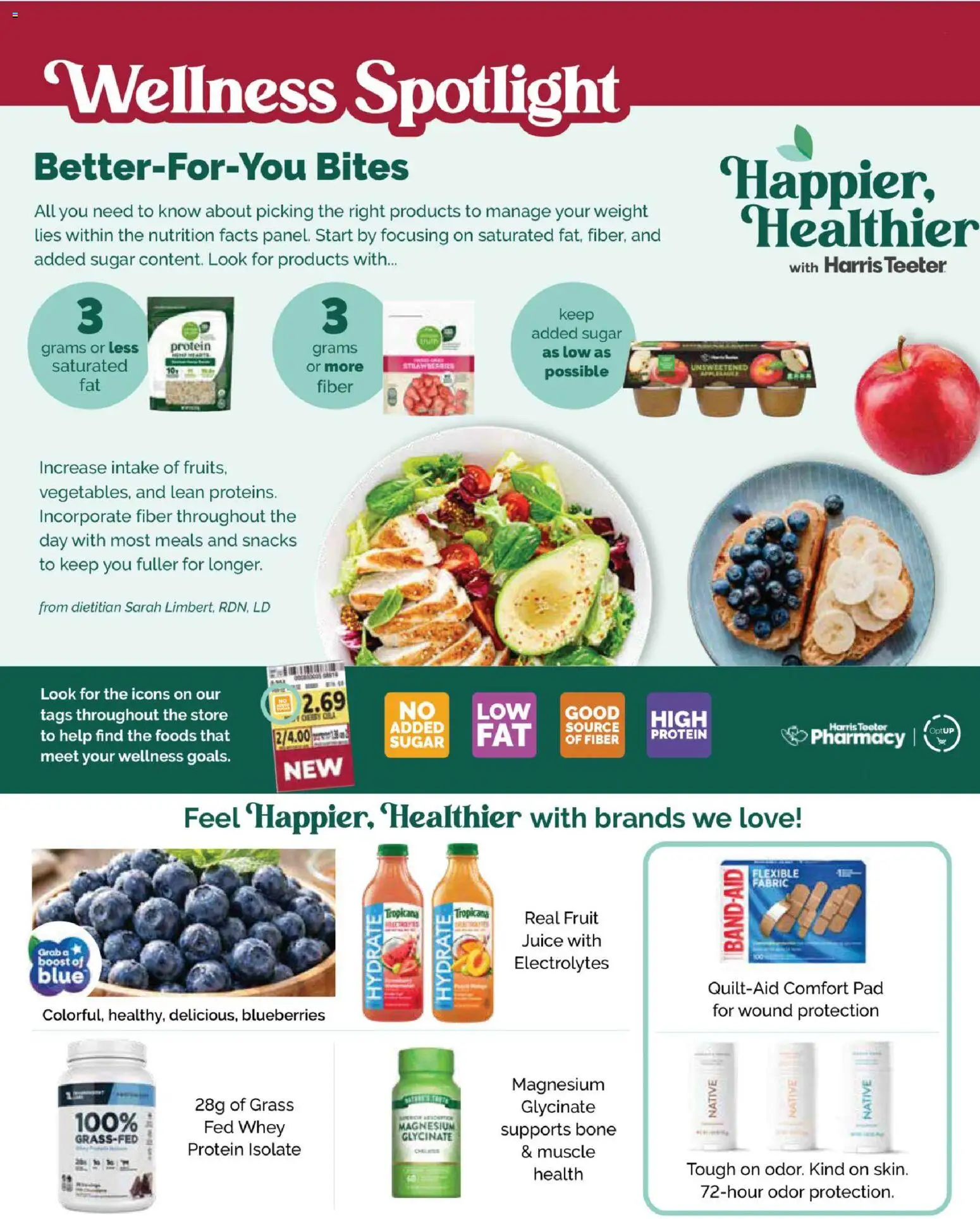 Harris Teeter Monthly Ad - valid from 07/15/2026 | Page: 16 | Products: Juice, Sugar, Blueberries, Weight