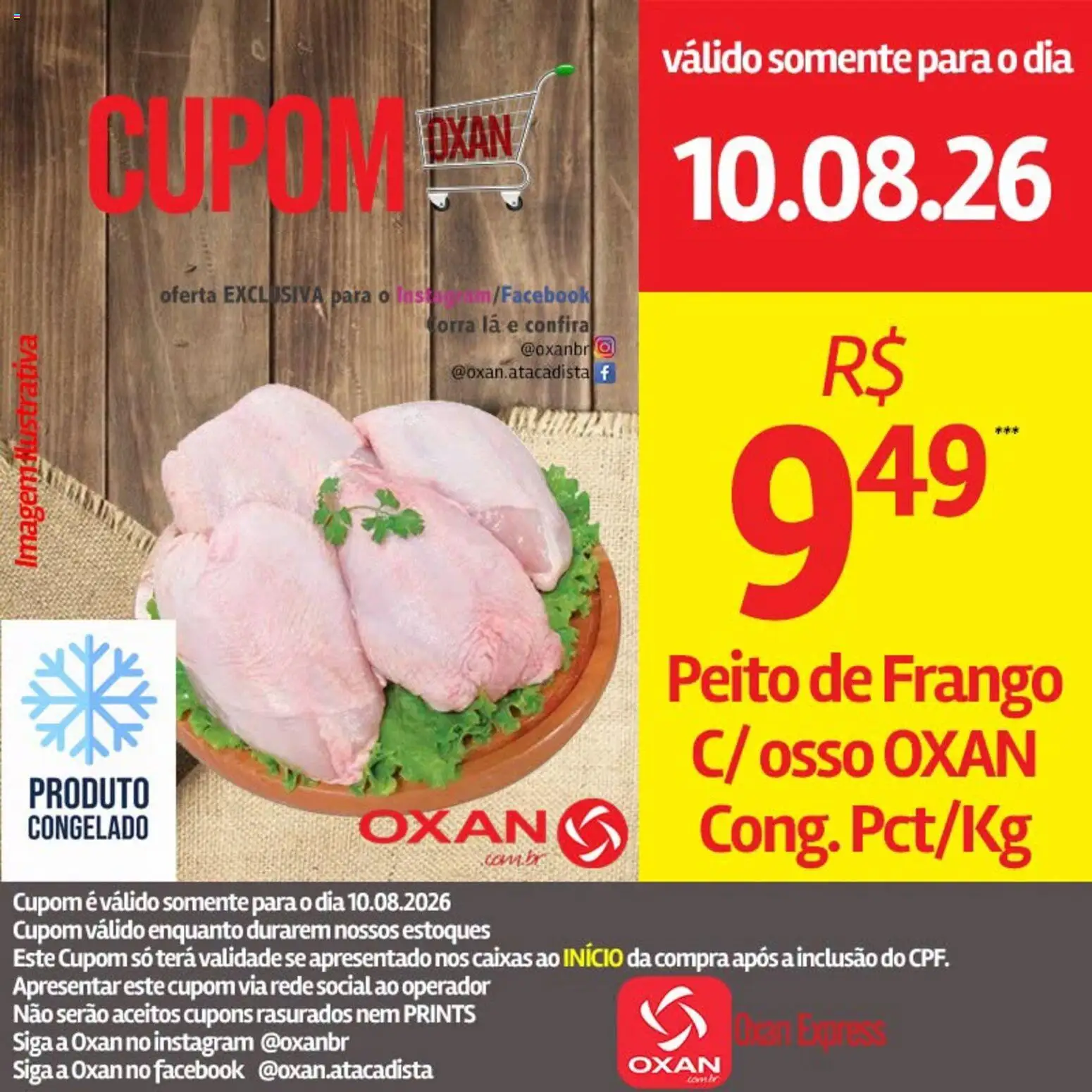 Oxan Atacadista Folheto - válido de 10/08/2026 | Página: 4 | Produtos: Frango, Peito de frango