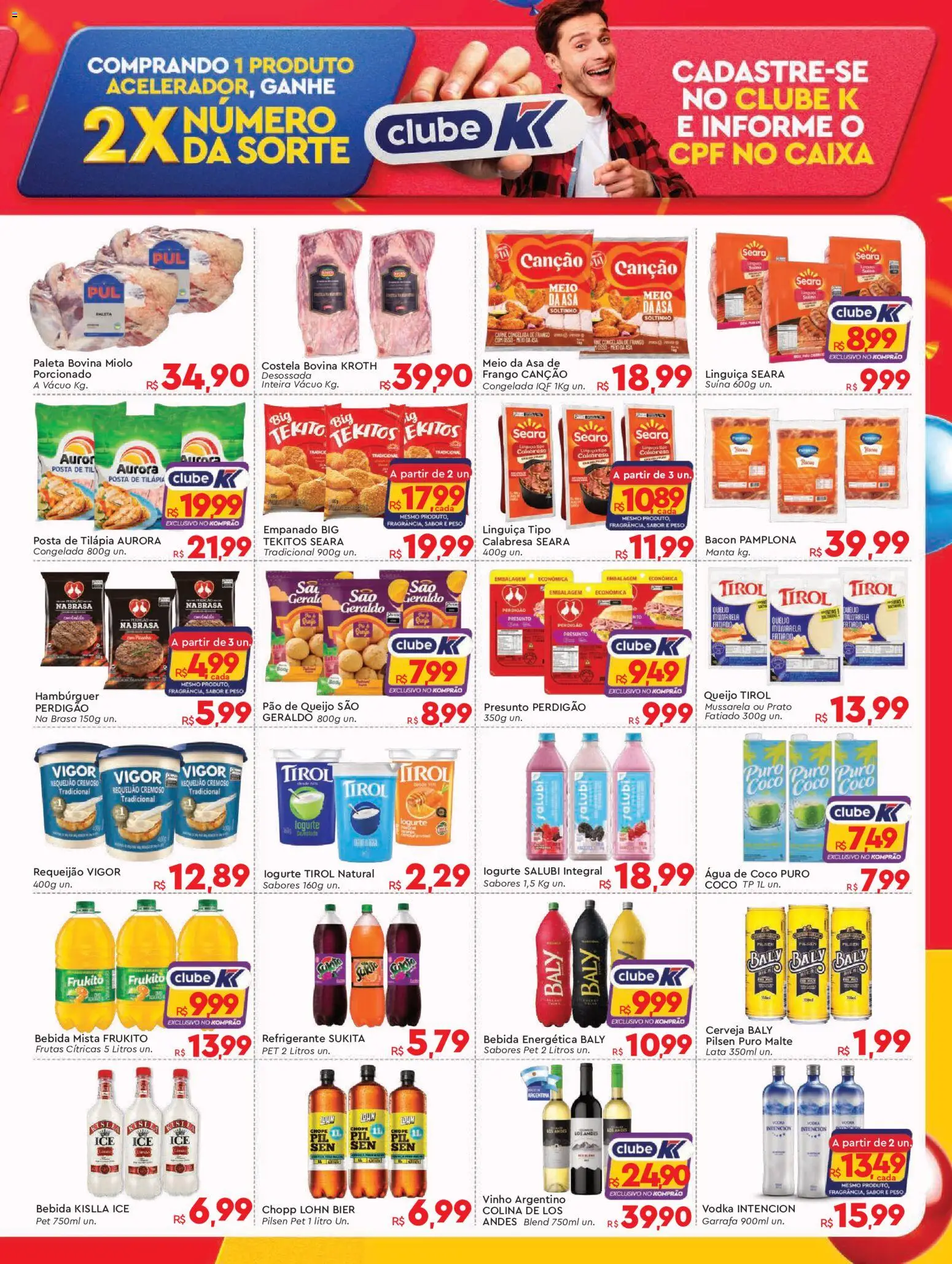 Komprao Atacadista Folheto - válido de 28/09/2026 | Página: 3 | Produtos: Cerveja, Tv, Hambúrguer, Pão de queijo