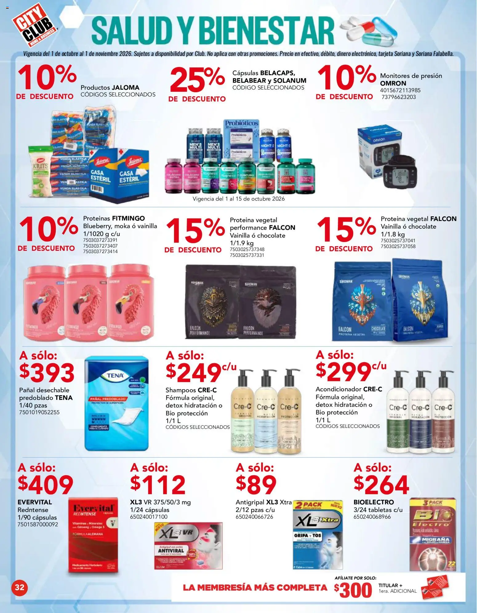 Nuevas ofertas de City Club válidas en toda la República Mexicana desde el 01/10/2026. ¡Encuentra las mejores ofertas en City Club catálogo! | Página: 32
