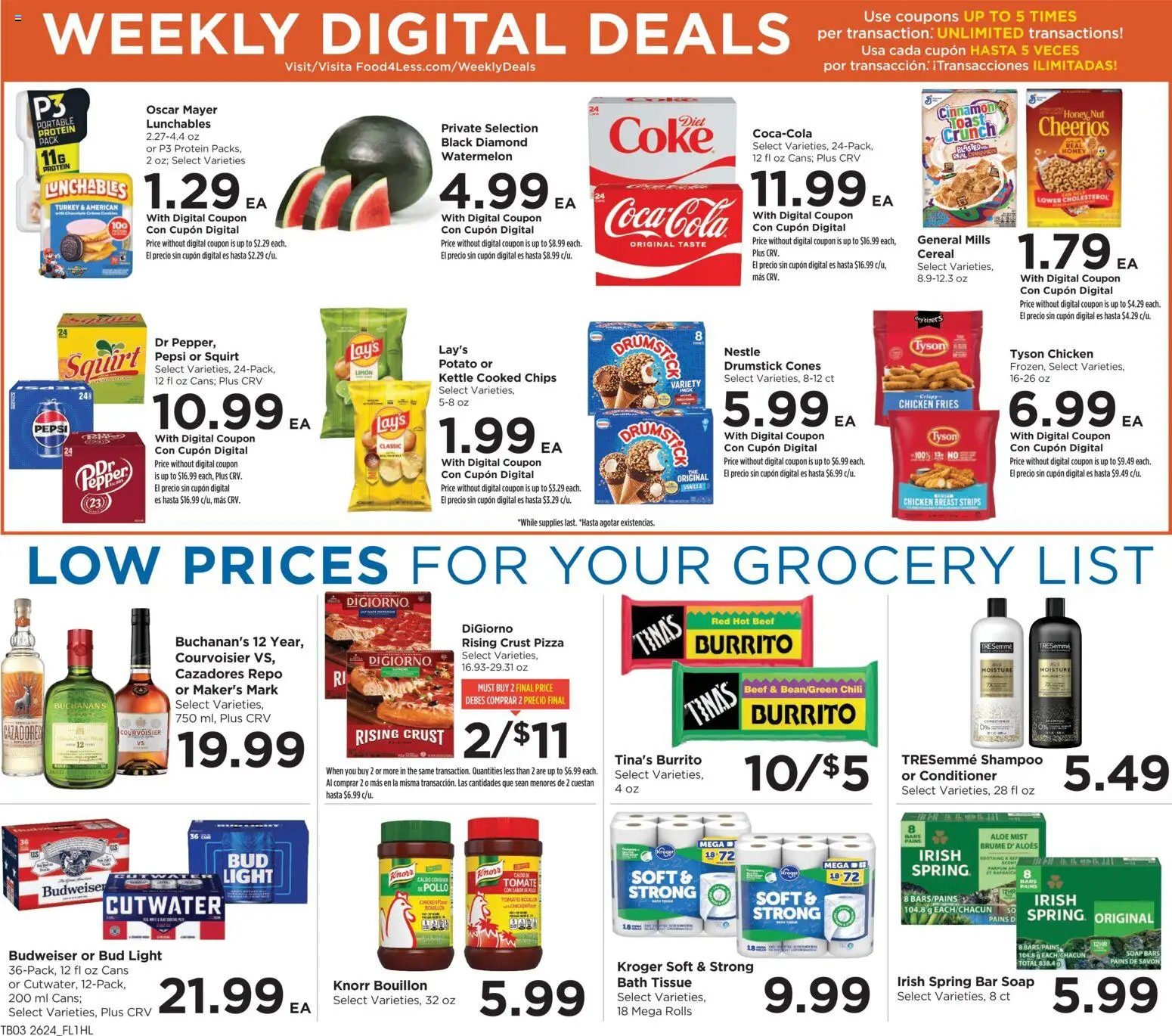 Food 4 Less Weekly Ad - valid from 07/15/2026 | Page: 5 | Products: Bath, Chips, Bar Soap, Pepper