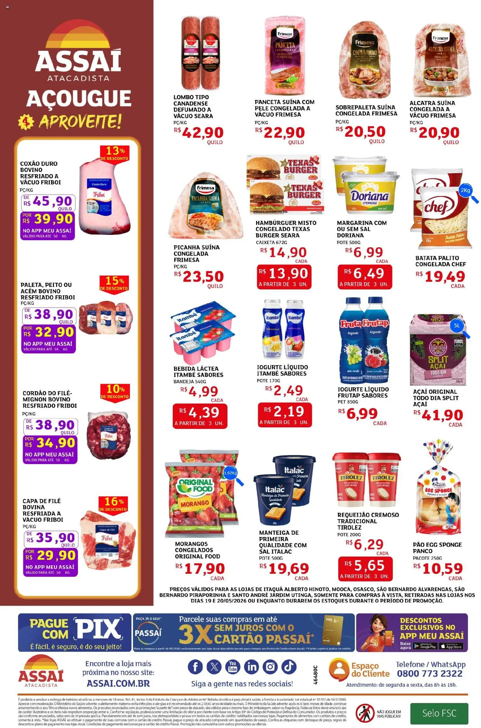 Assaí Atacadista Folheto - válido de 19.05.2026 | Página: 2 | Produtos: Copa, Batata, Telefone, Requeijão