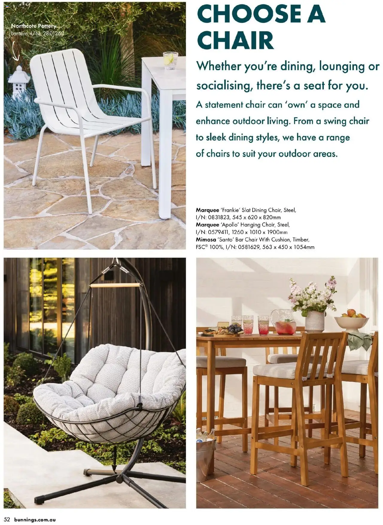 Bunnings Warehouse catalogue - valid from 25/08/2025 | Page: 52 | Products: Chair, Suit, Chairs