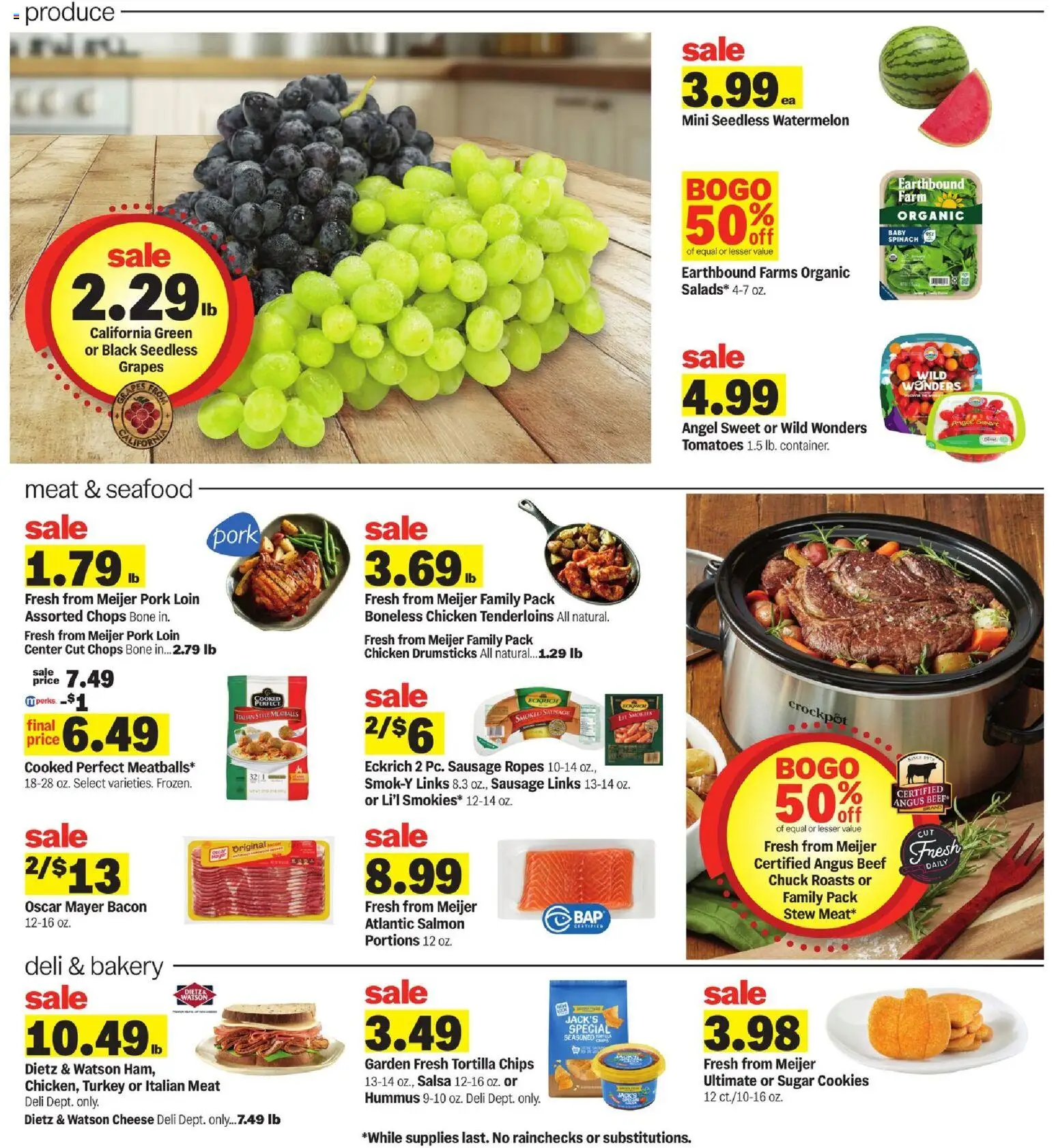 Meijer Weekly Ad - MI - valid from 09/23/2026 | Page: 2 | Products: Chicken, Bacon, Sausage, Salmon