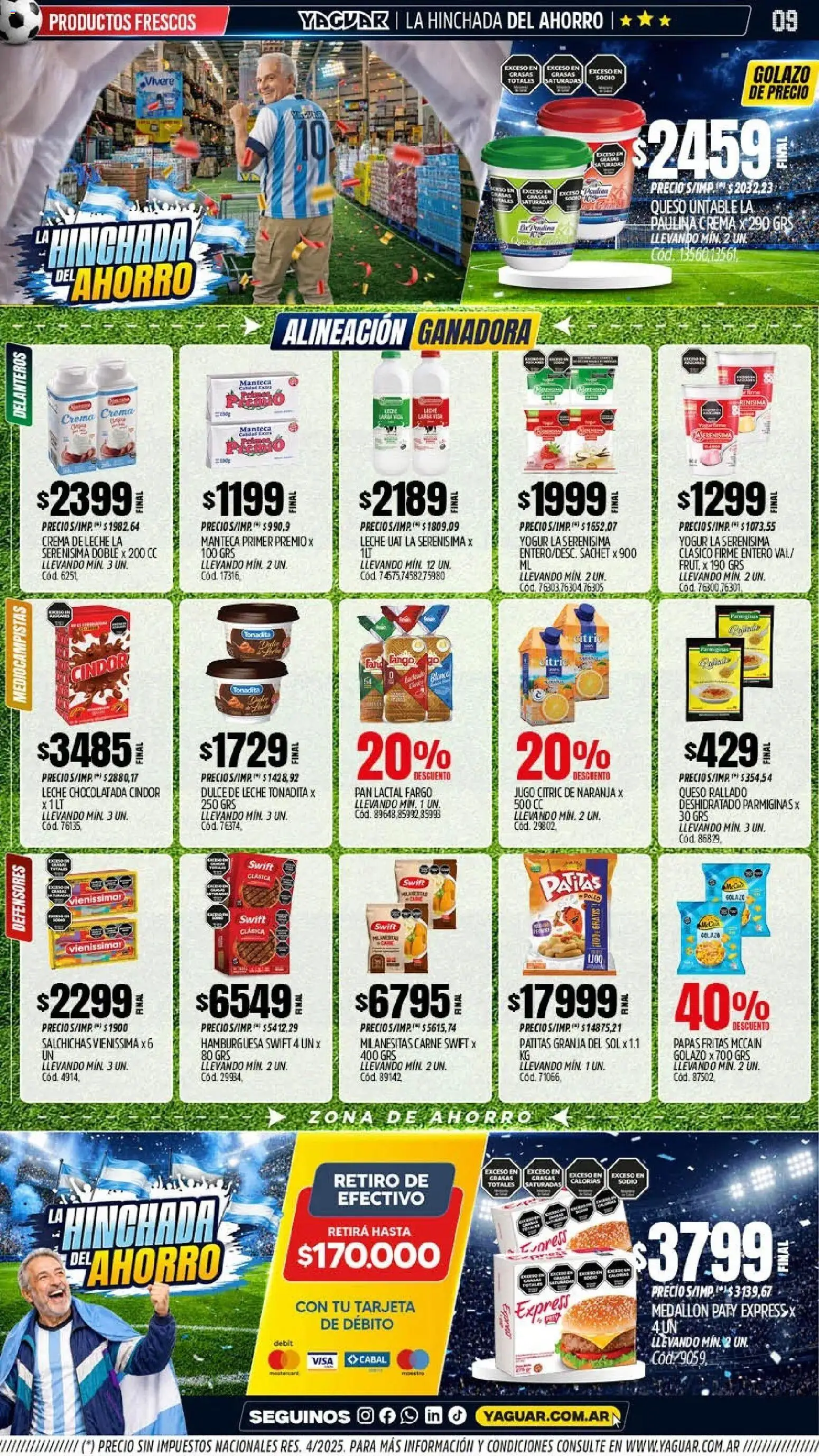 Yaguar catálogo │ válido desde el 15.06.2026 | Página: 8 | Productos: Leche, Manteca, Yogur, Crema