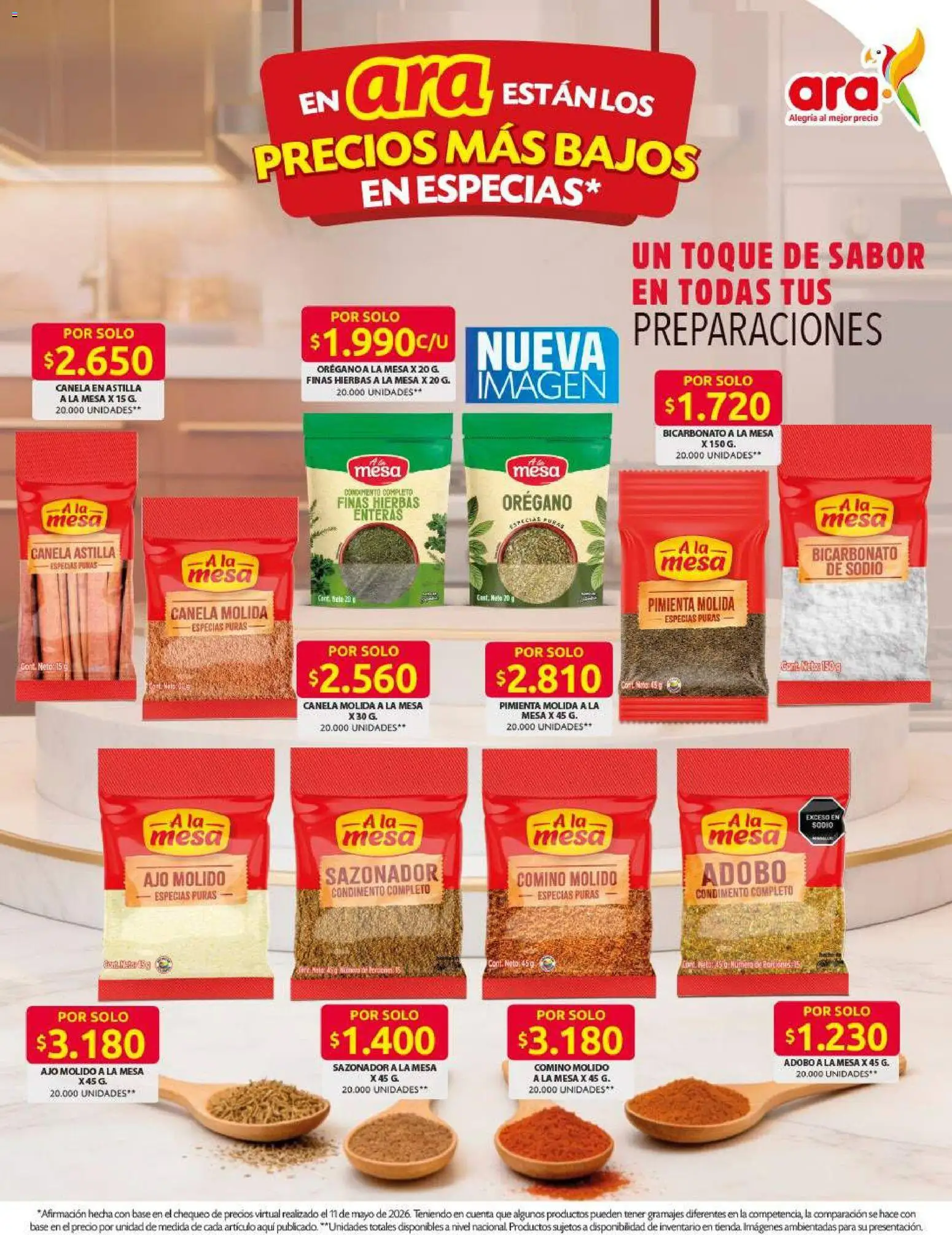 Ara revista - valida desde el 21.05.2026 | Página: 7 | Productos: Pimienta, Ajo, Champaña, Mesa