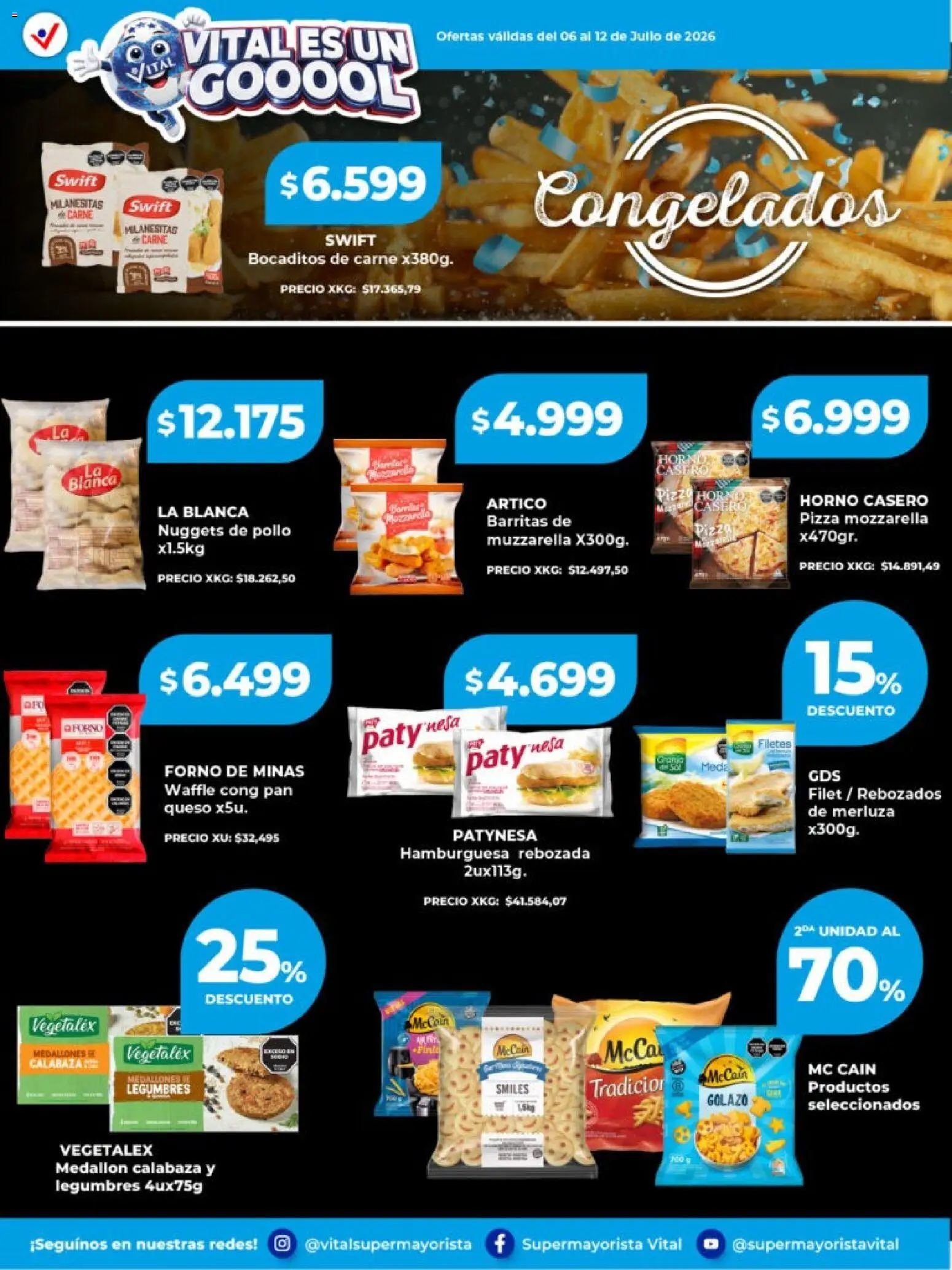 Vital - Especial de frescos │ válido desde el 06/07/2026 | Página: 7 | Productos: Pollo, Muzzarella, Queso, Pizza