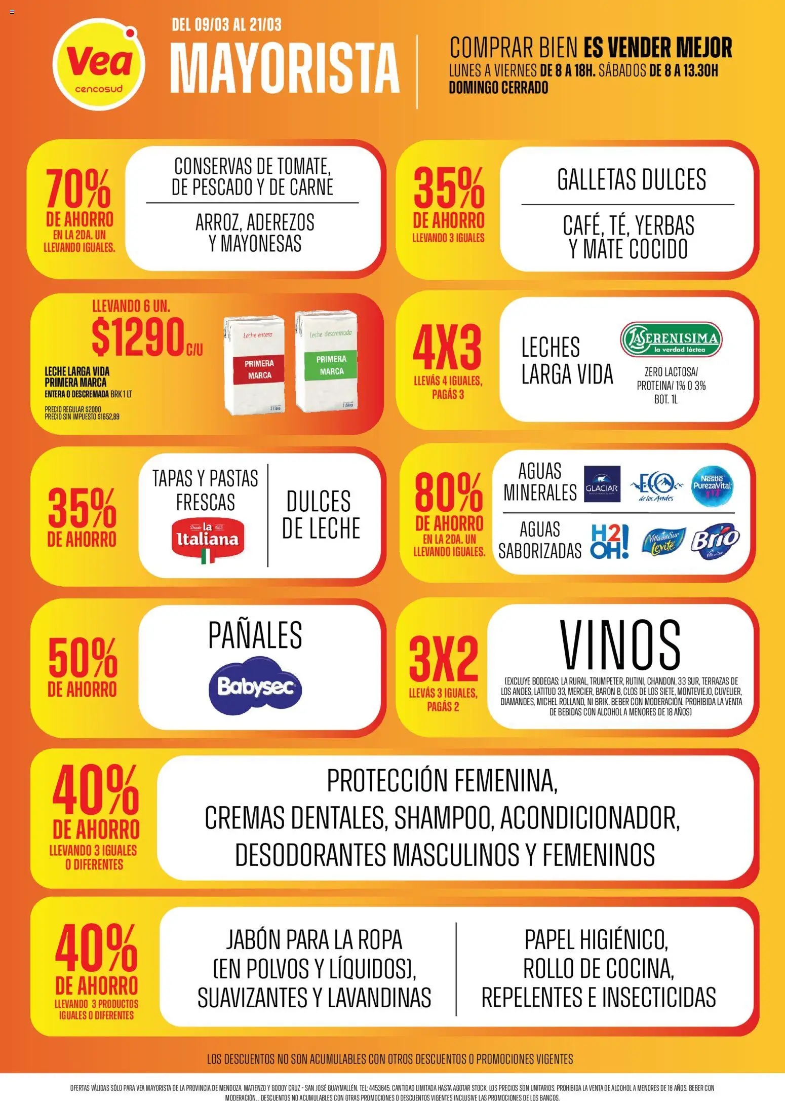 Vea - Ofertas Vea mayorista │ válido desde el 09.03.2026 | Página: 1 | Productos: Jabón, Mate cocido, Pañales, Galletas