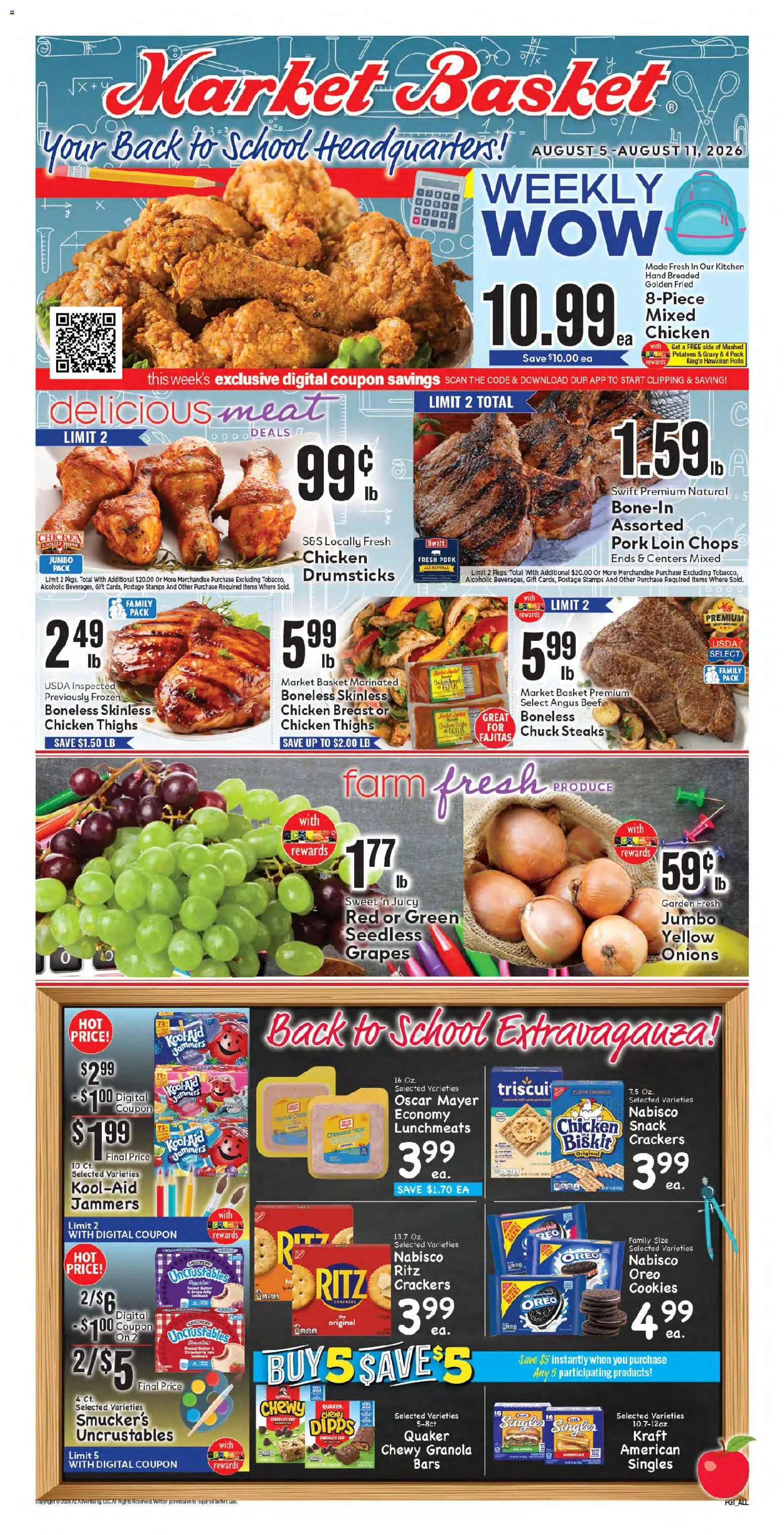 Market Basket Weekly Ad - valid from 08/05/2026 | Page: 3 | Products: Chocolate, Ham, Pork, Beef