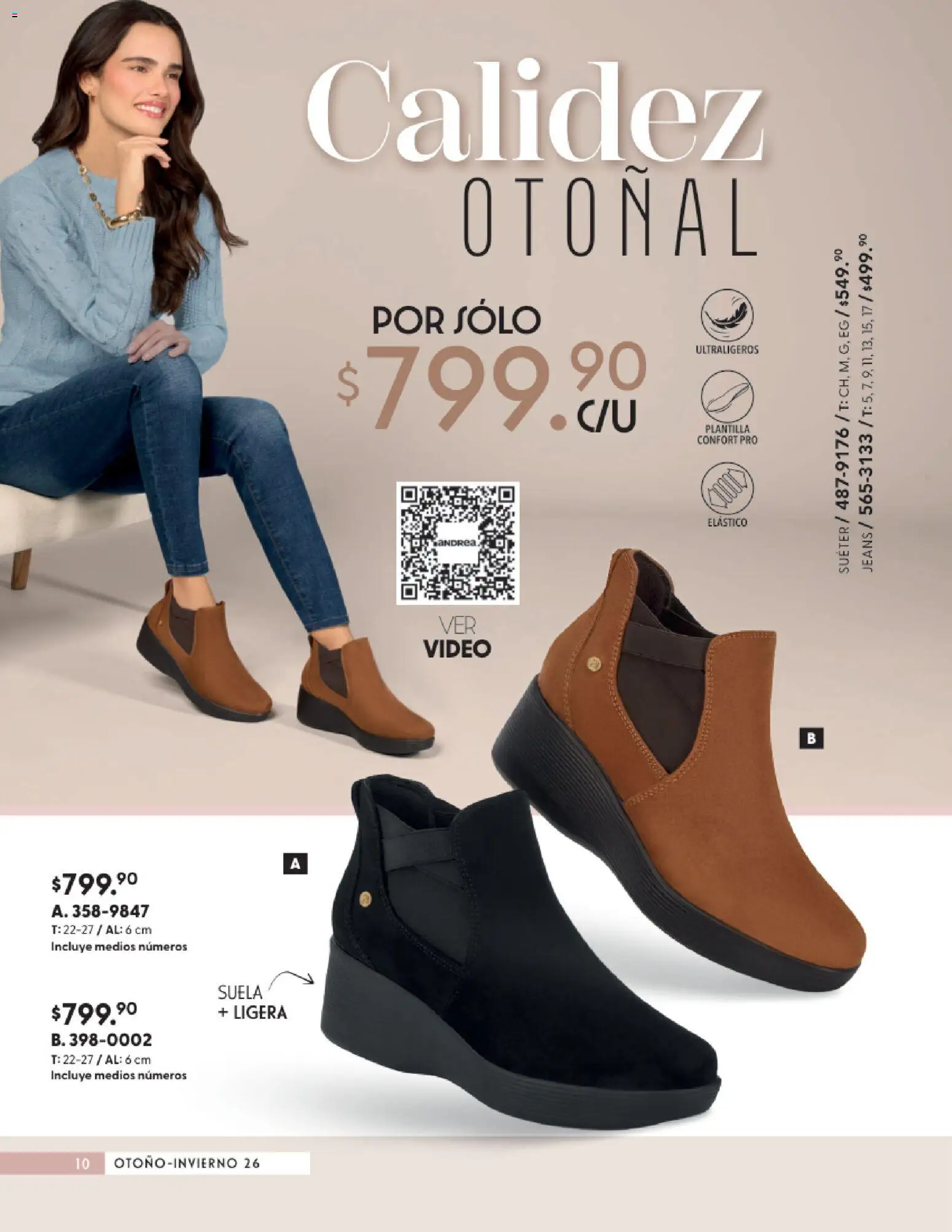 Nuevas ofertas de Andrea válidas en toda la República Mexicana desde el 23/08/2026. ¡Encuentra las mejores ofertas en Andrea catálogo Calzado Confort! | Página: 10