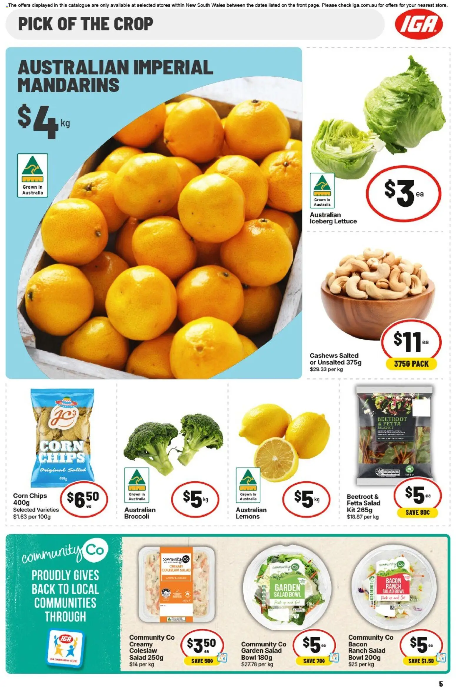 IGA catalogue - valid from 06.05.2026 | Page: 6 | Products: Bacon, Mandarins, Salad, Beetroot
