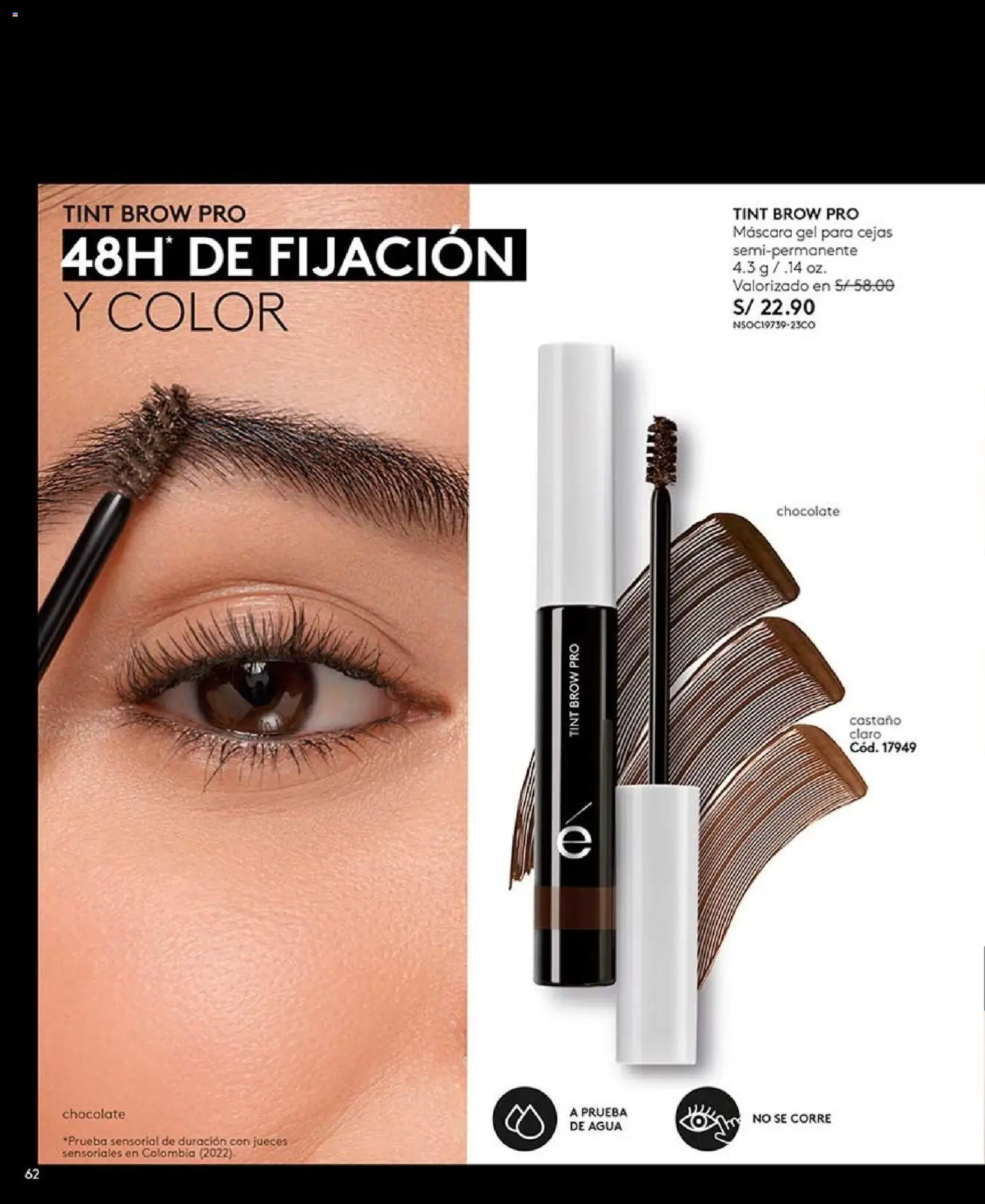 Catálogo Ésika válido desde 22/08/2026 | Página: 62 | Productos: Máscara, Chocolate, Agua