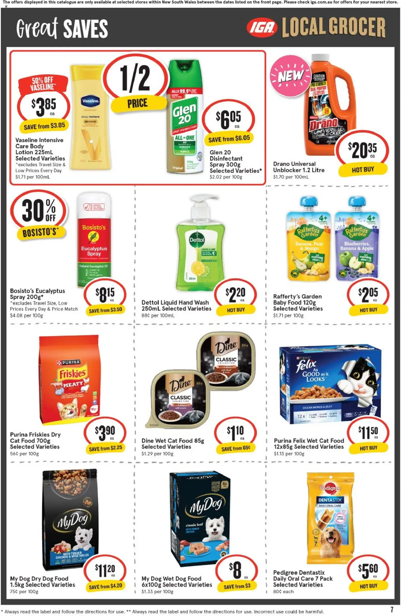 IGA catalogue - valid from 22/07/2026 | Page: 7 | Products: Dog food, Vegetables, Pear, Blueberries