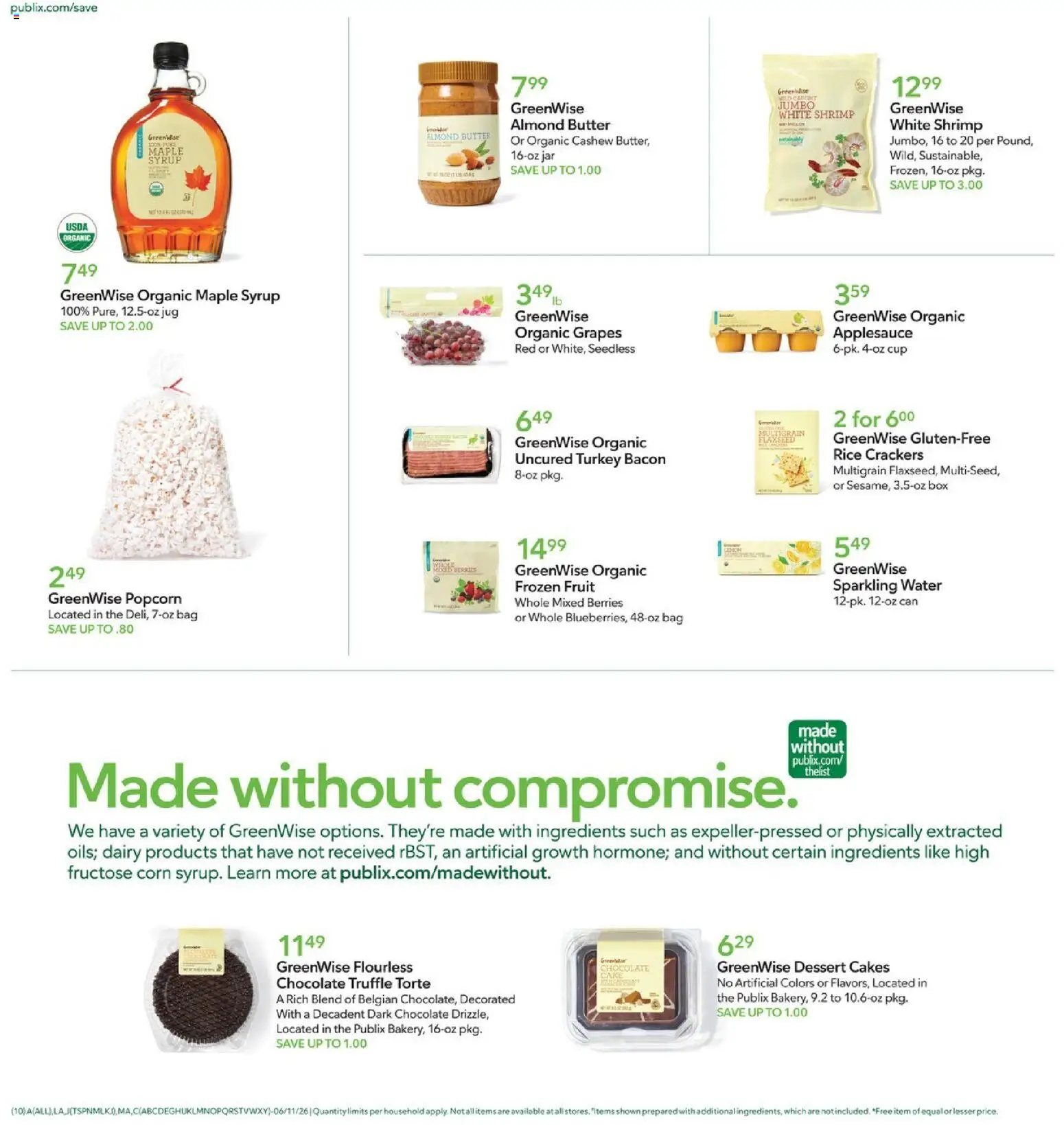 Publix Weekly Ad - valid from 10.06.2026 | Page: 10 | Products: Corn, Butter, Rice, Grapes