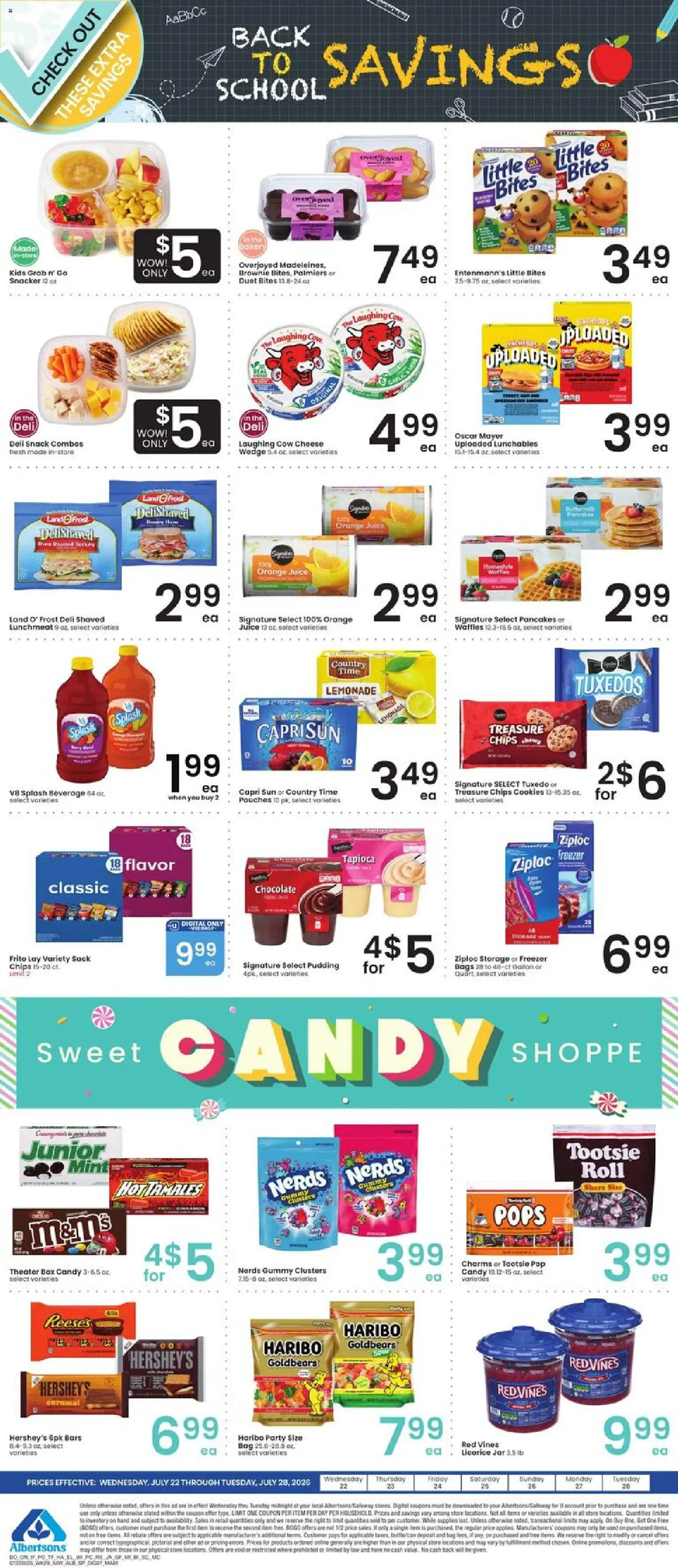 Albertsons Weekly Ad - valid from 07/22/2026 | Page: 8 | Products: Box, Chocolate, Freezer, Oven