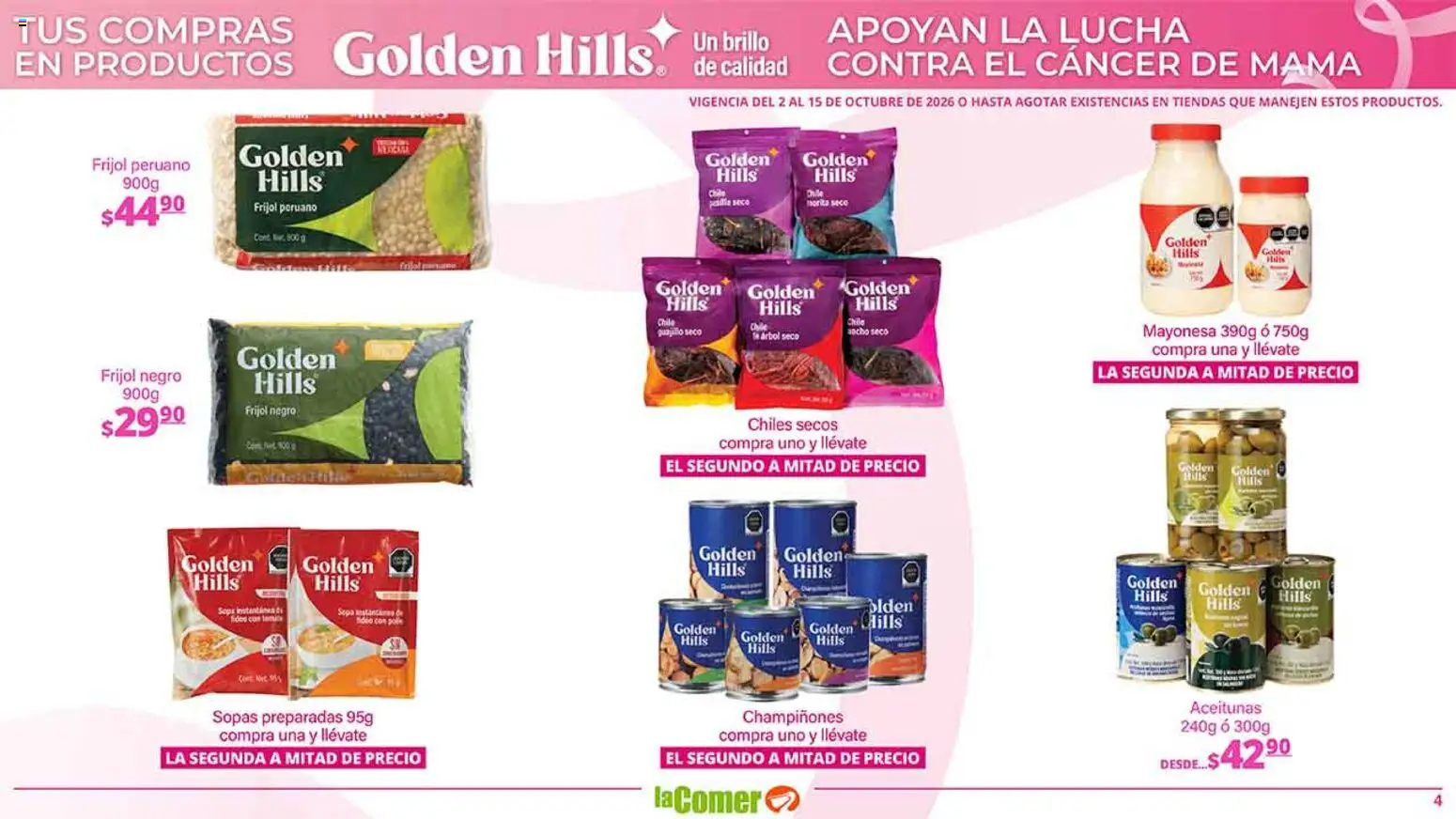 Nuevas ofertas de La Comer válidas en toda la República Mexicana desde el 02/10/2026. ¡Encuentra las mejores ofertas en La Comer folleto es la tienda rosa! | Página: 4